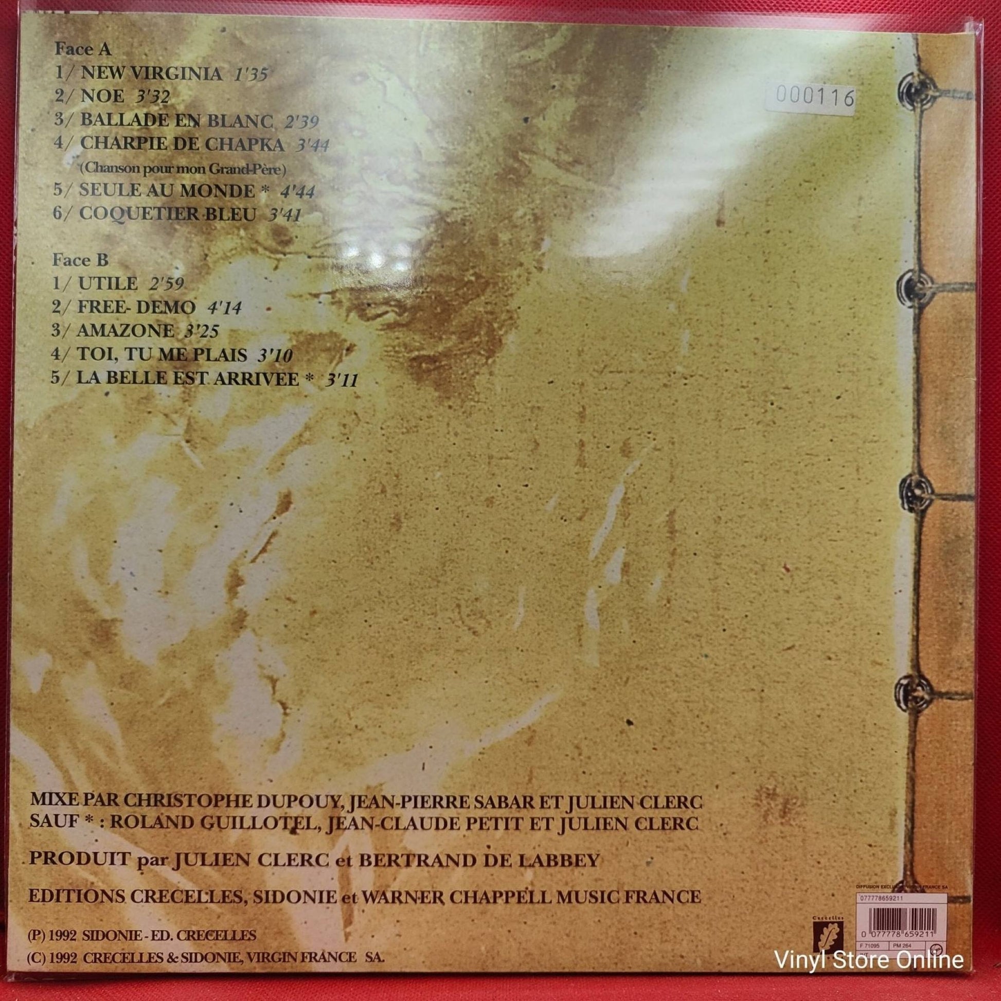 Julien Clerc ‎– Utile - Vinyl Store Online