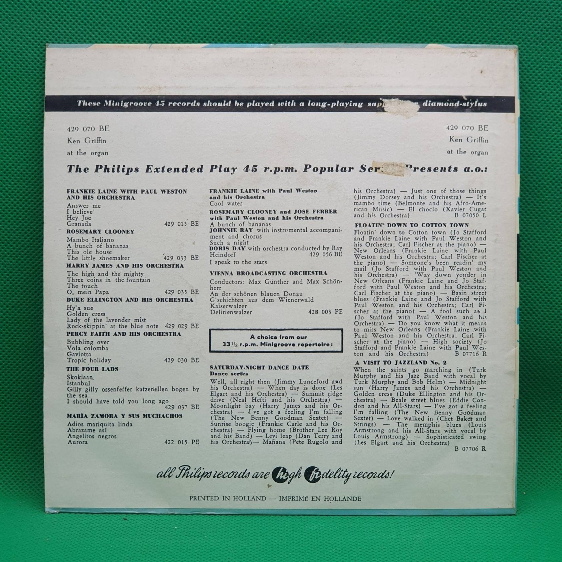 Ken Griffin ‎– Ken Griffin At The Organ - Vinyl Store Online