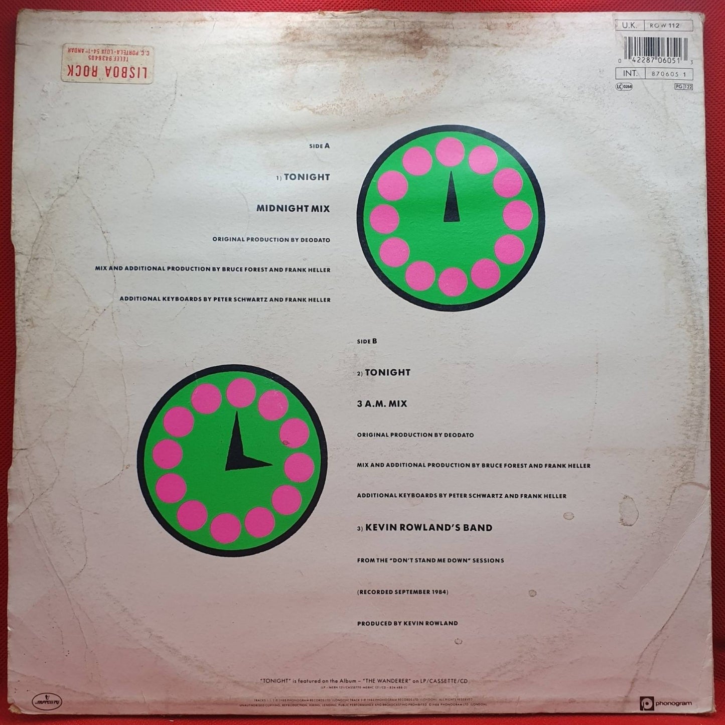 Kevin Rowland ‎– Tonight (The Forest & Heller Mixes) - Vinyl Store Online