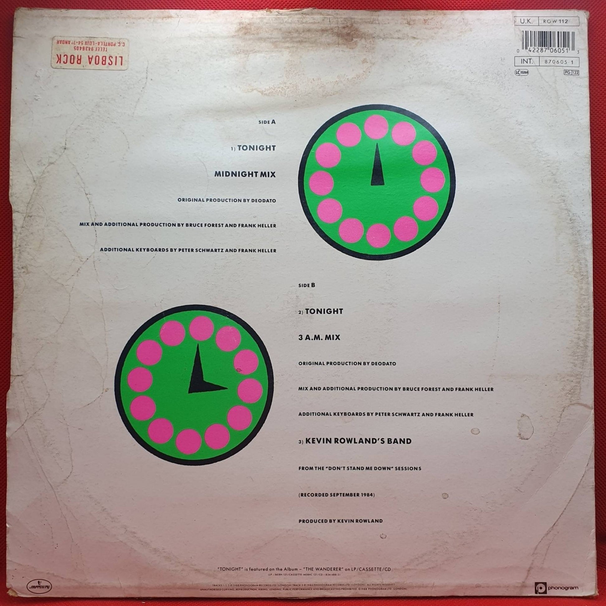 Kevin Rowland ‎– Tonight (The Forest & Heller Mixes) - Vinyl Store Online