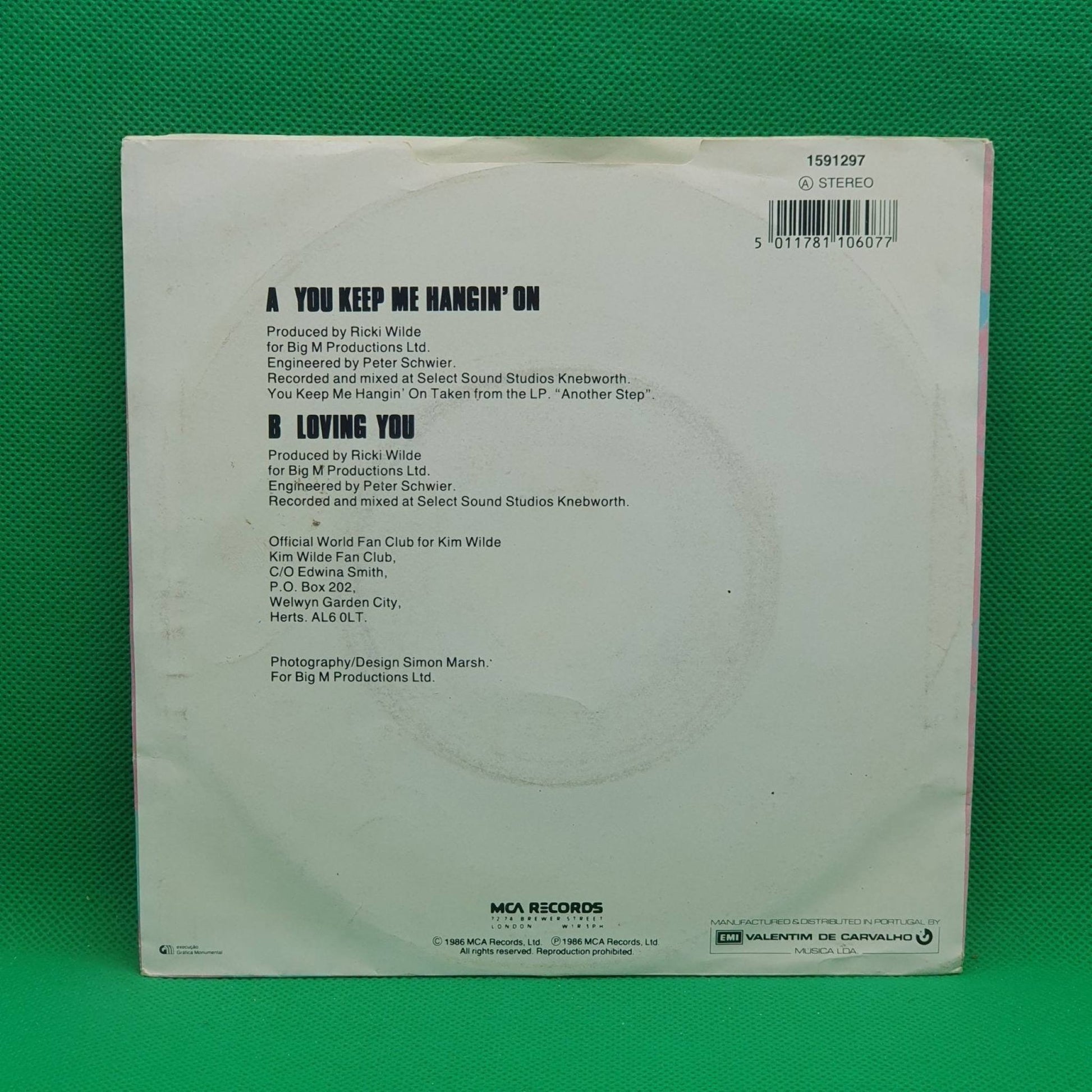 Kim Wilde ‎– You Keep Me Hangin' On - Vinyl Store Online