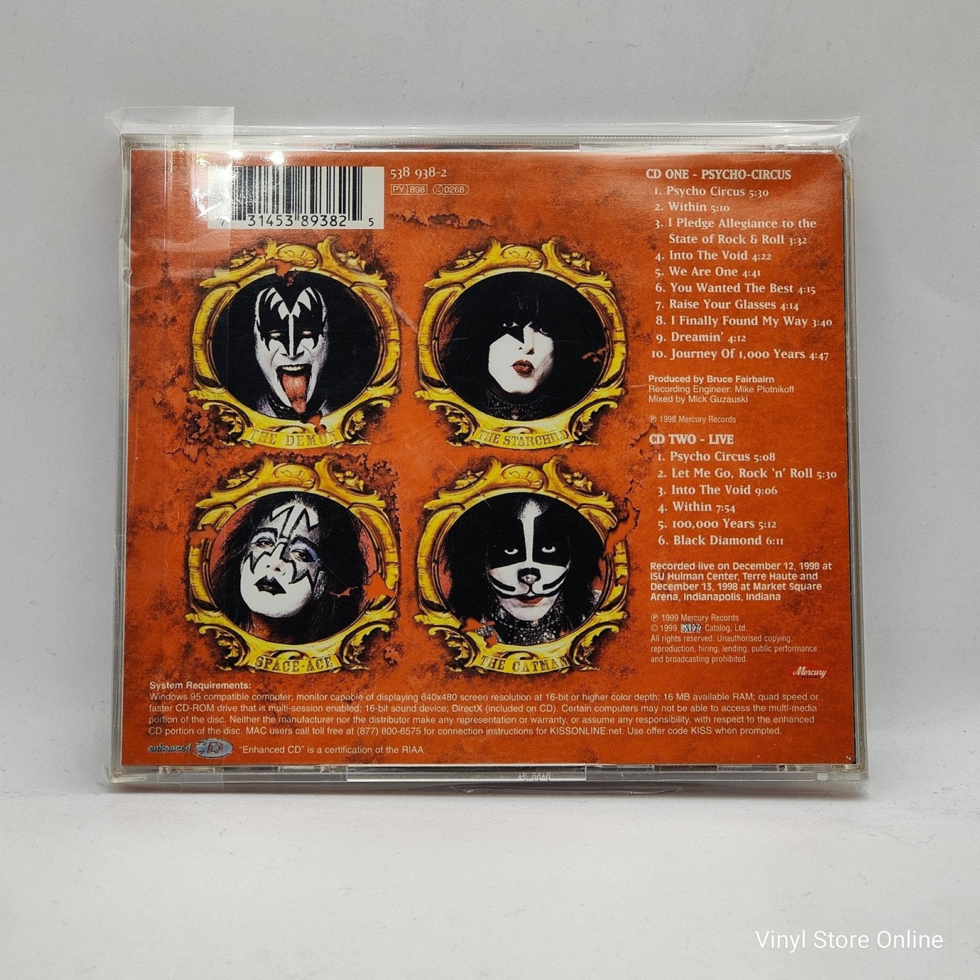 Kiss ‎– Psycho Circus - Vinyl Store Online