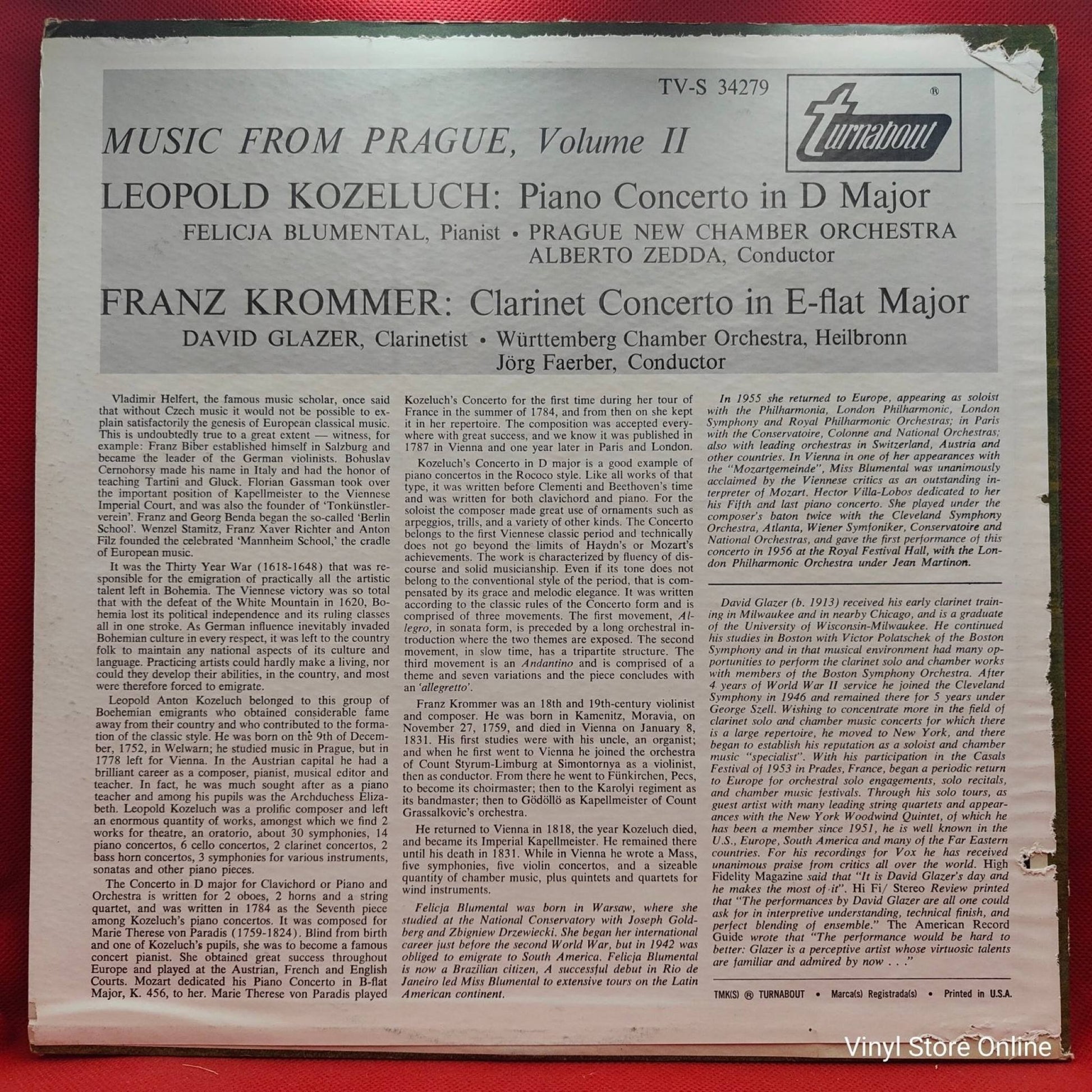 Krommer, Kozeluch ‎– Music From Prague Volume II - Vinyl Store Online