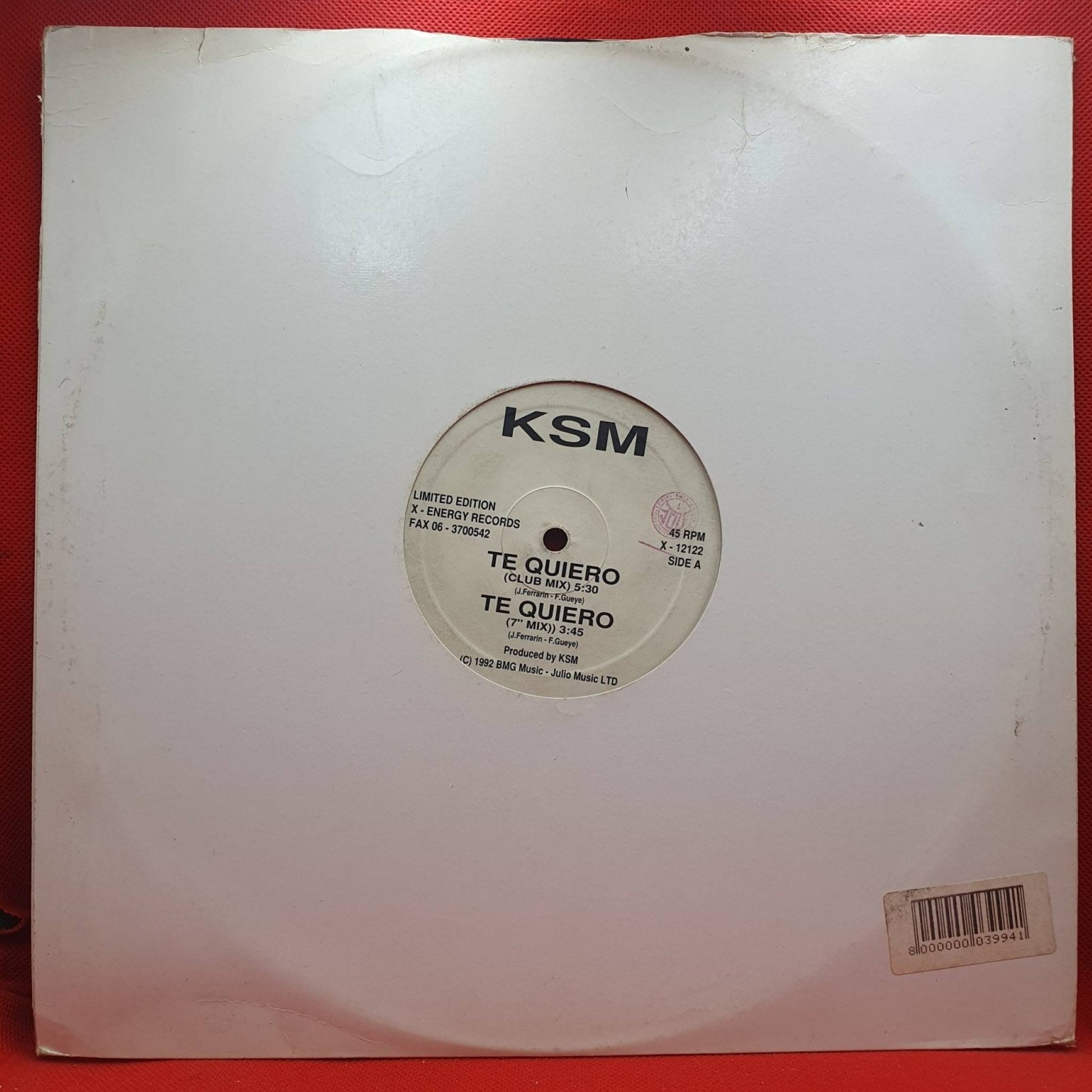 KSM ‎– Te Quiero - Vinyl Store Online