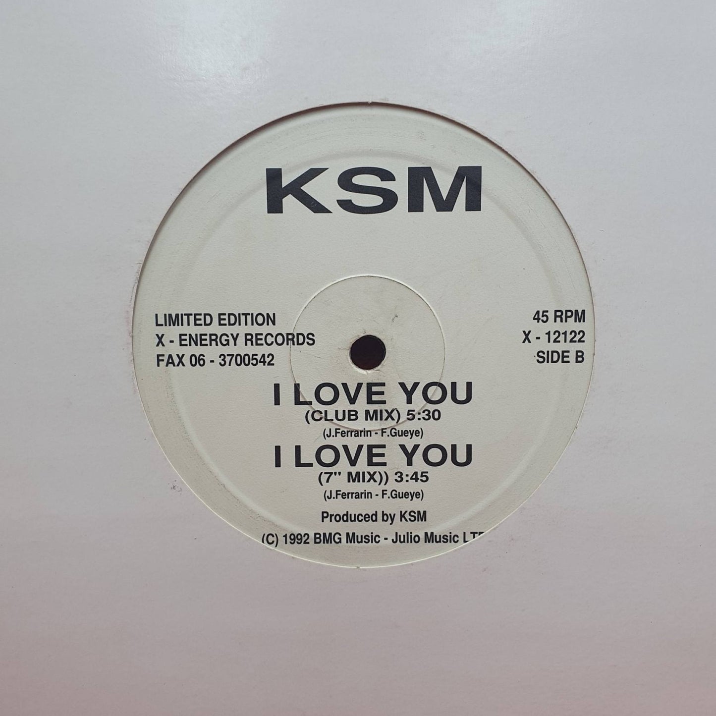 KSM ‎– Te Quiero - Vinyl Store Online