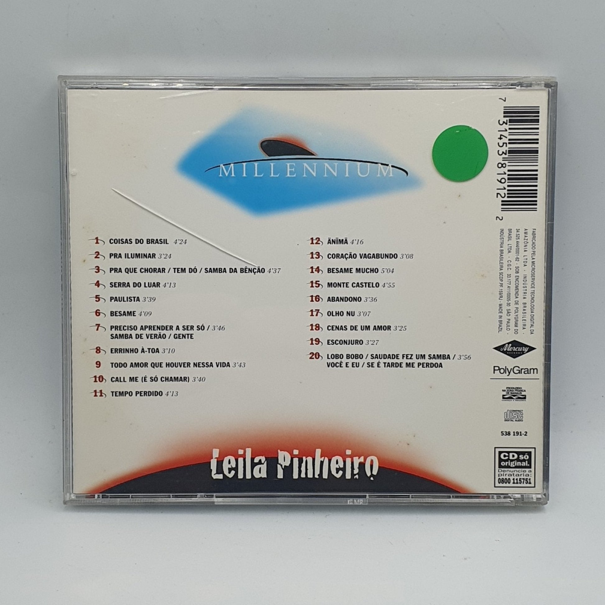 Leila Pinheiro ‎– Millennium - 20 Músicas Do Século XX - Vinyl Store Online