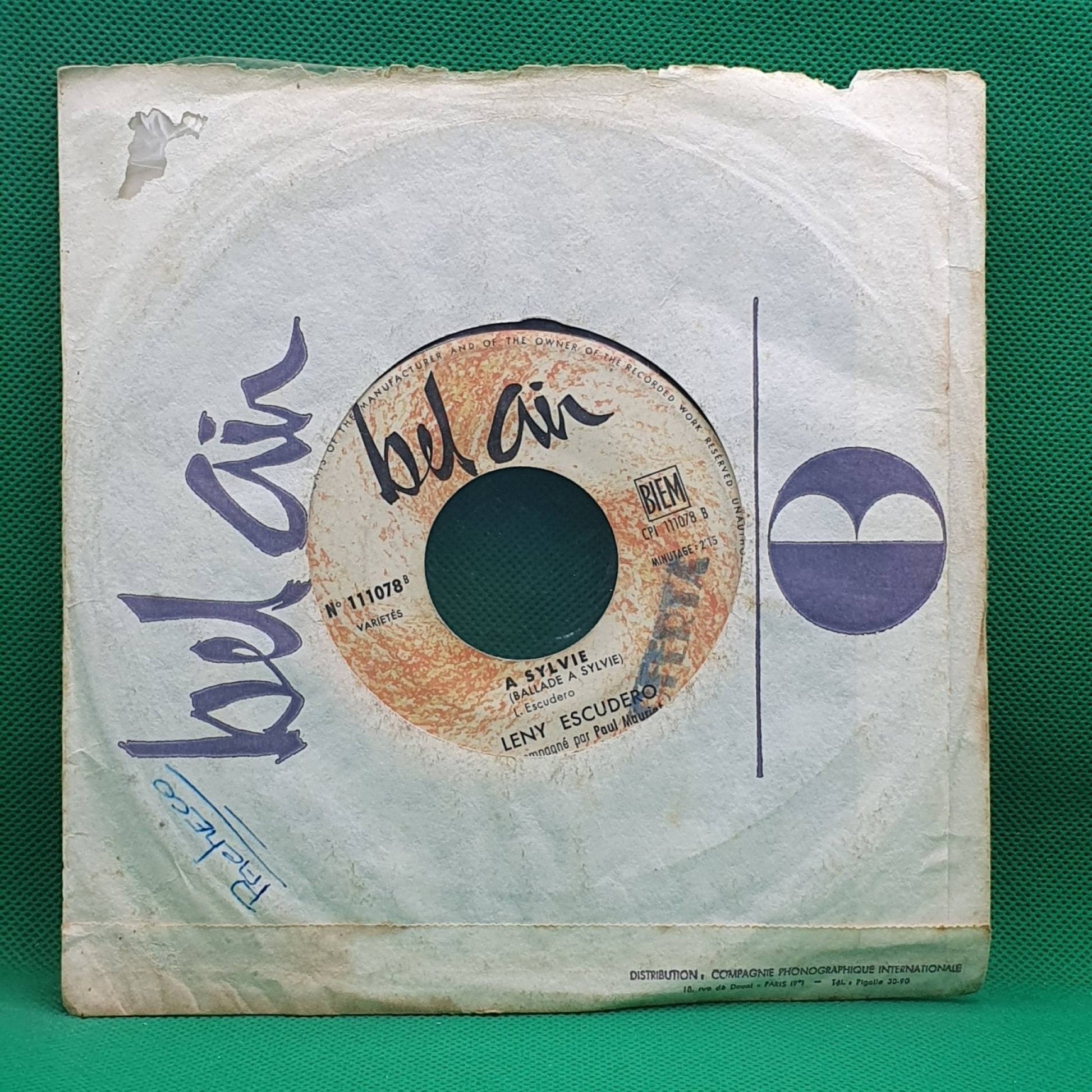Leny Escudero - Por Un Amor Nino / Ballade a Sylvie - Vinyl Store Online