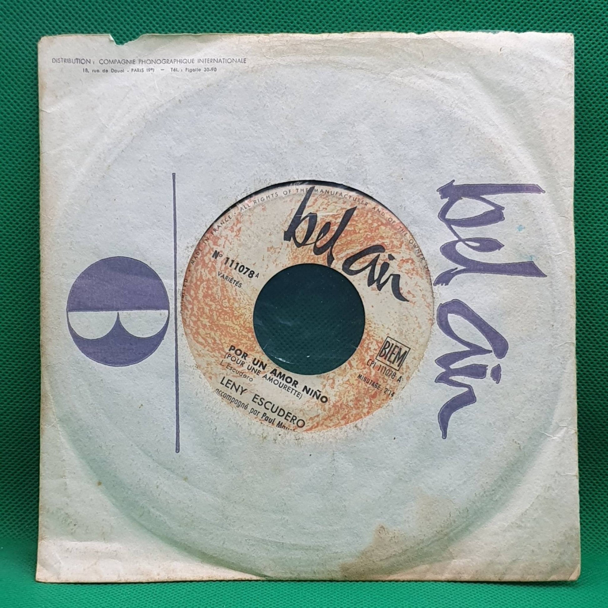 Leny Escudero - Por Un Amor Nino / Ballade a Sylvie - Vinyl Store Online