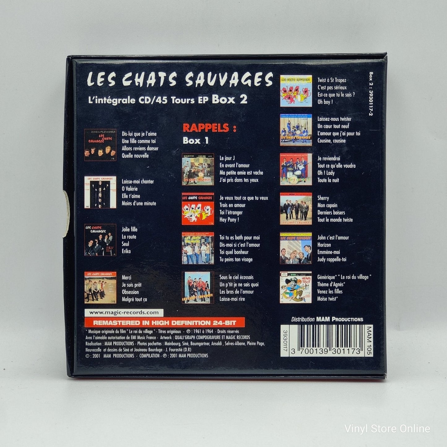 Les Chats Sauvages ‎– L'Intégrale CD/45 Tours EP BOX 2 - Vinyl Store Online