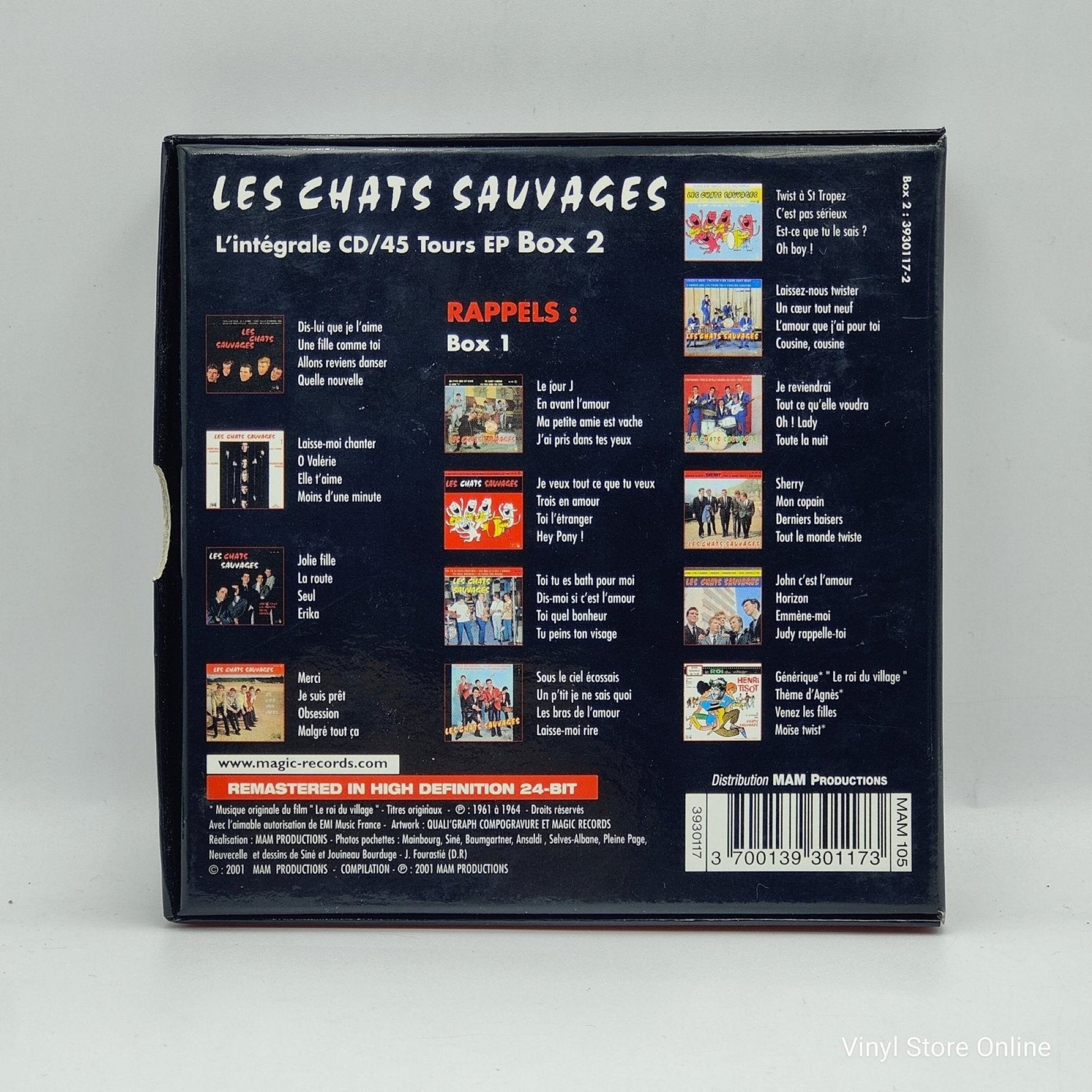 Les Chats Sauvages ‎– L'Intégrale CD/45 Tours EP BOX 2 - Vinyl Store Online