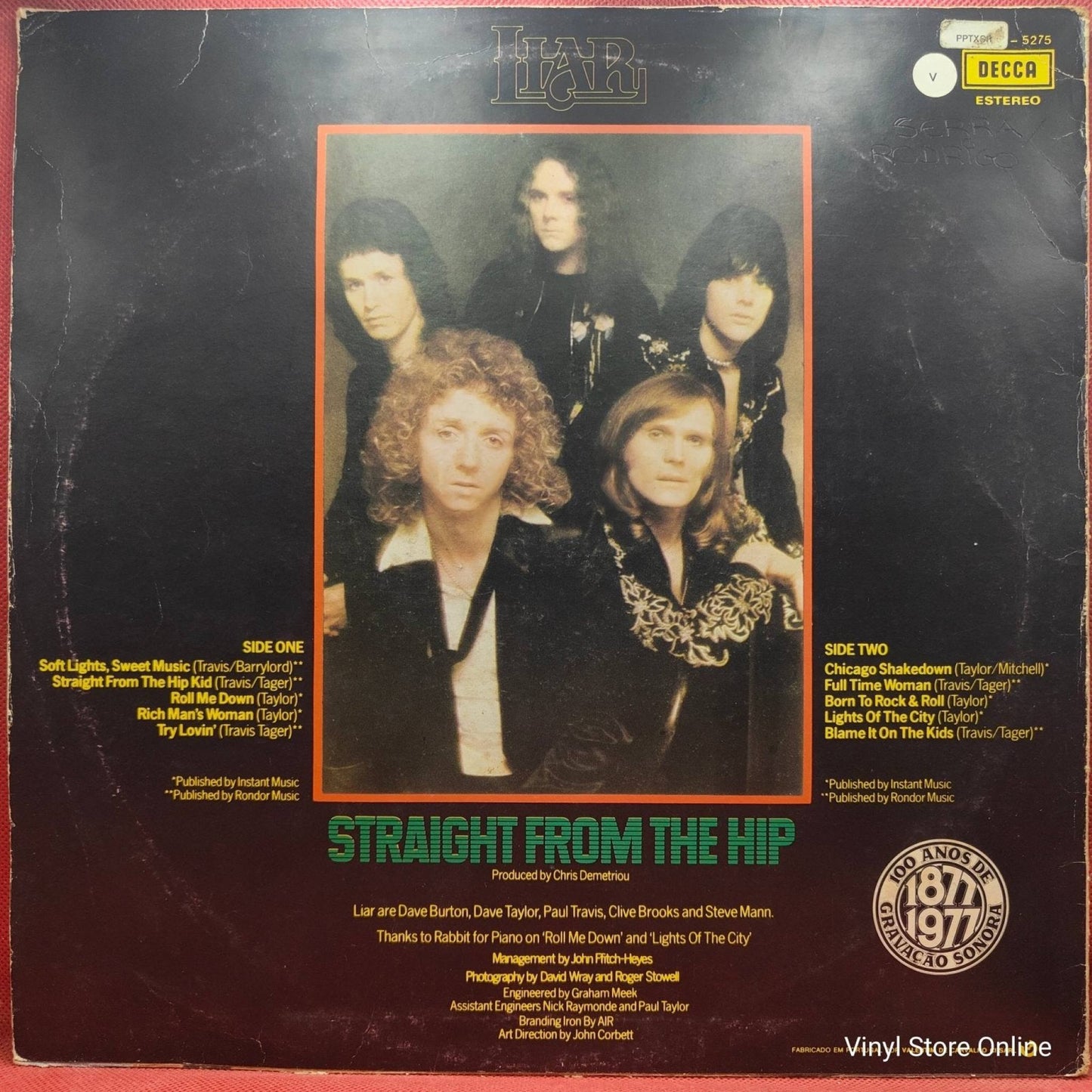 Liar ‎– Straight From The Hip - Vinyl Store Online