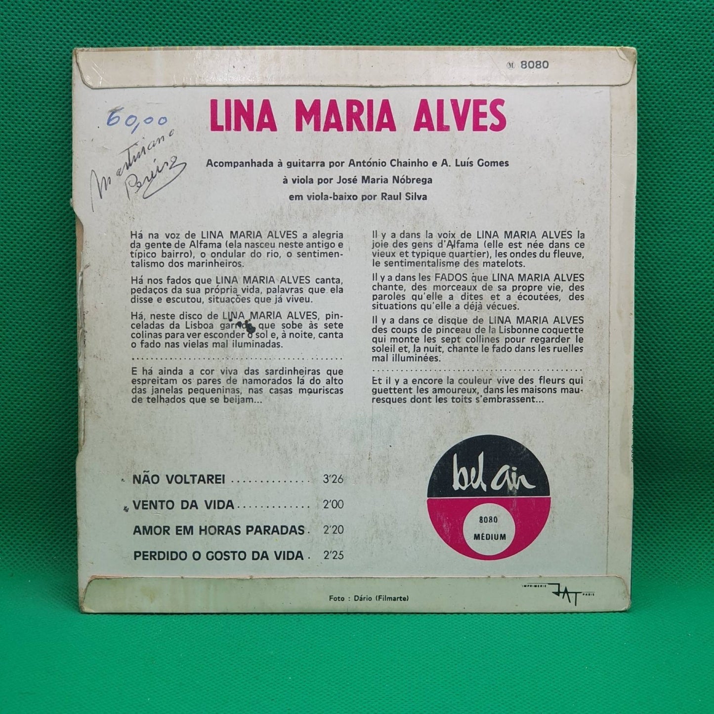 Lina Maria Alves - Não Voltarei / Vento Da Vida - Vinyl Store Online