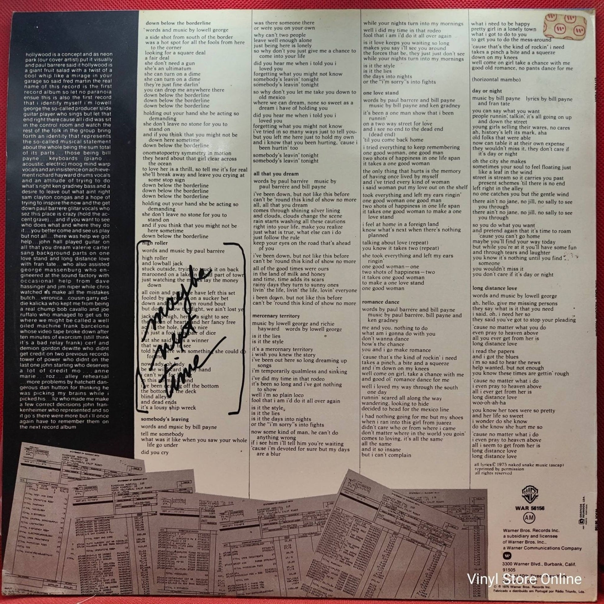 Little Feat ‎– The Last Record Album - Vinyl Store Online