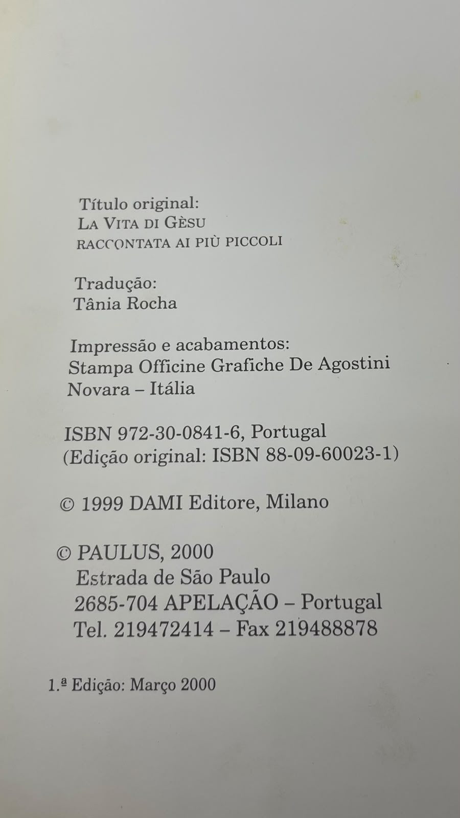 Livro- A vida de Jesus contada aos mais novos · fotografia 5