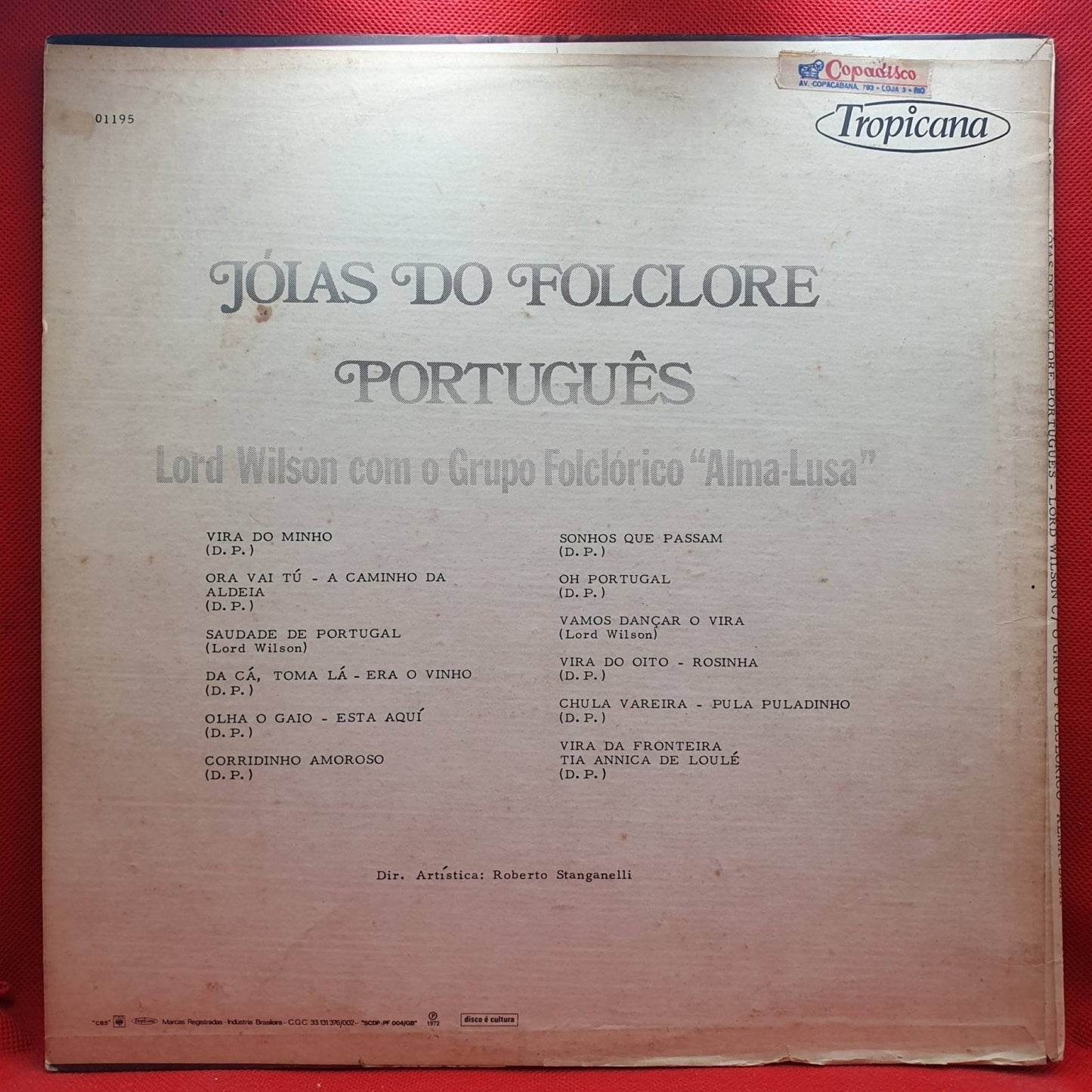 Lord Wilson e Grupo Alma Lusa - Joias Do Folclore Português - Vinyl Store Online