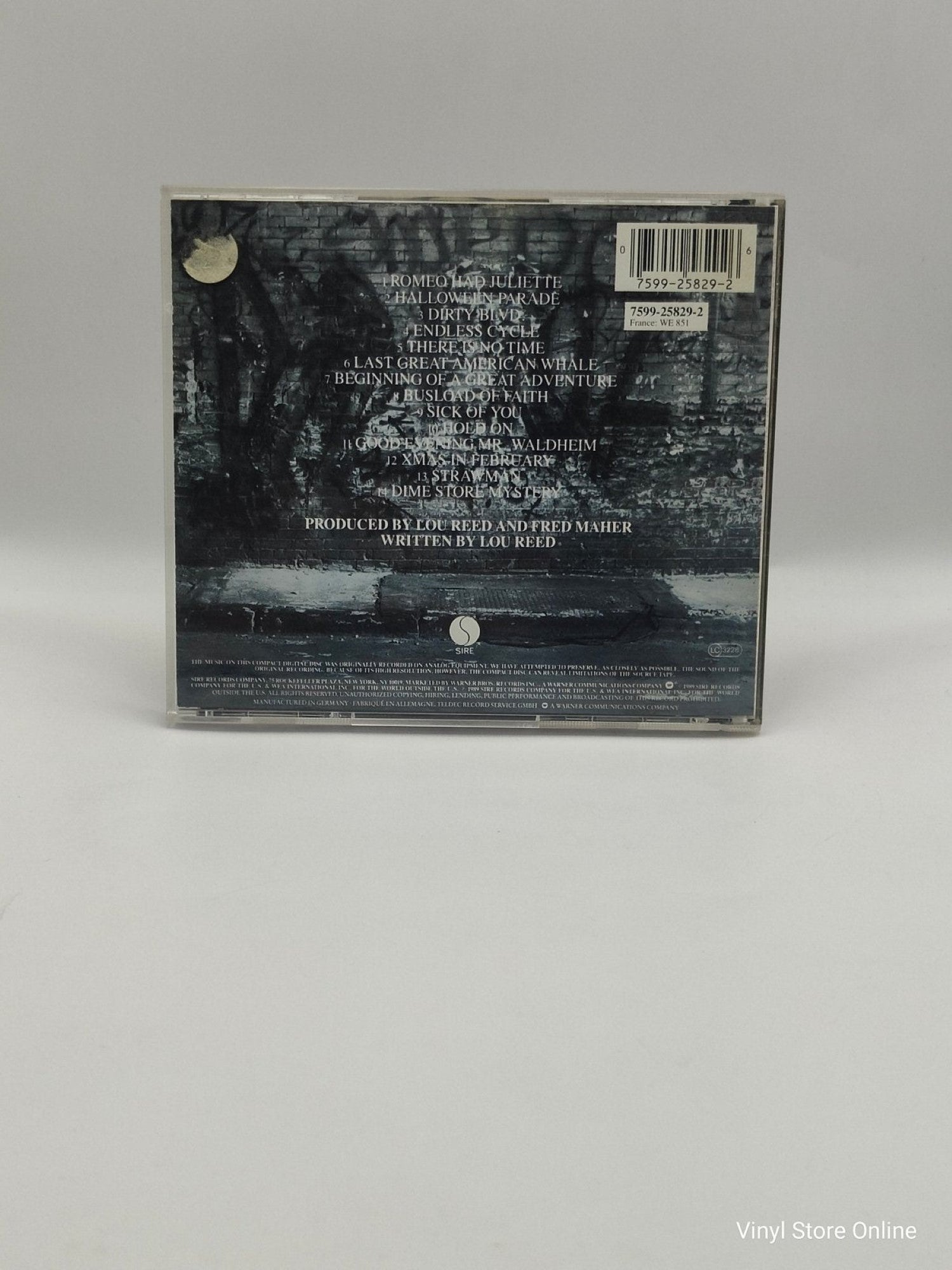 Lou Reed ‎– New York - Vinyl Store Online