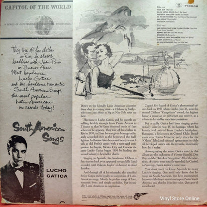Lucho Gatica ‎– South American Songs - Vinyl Store Online