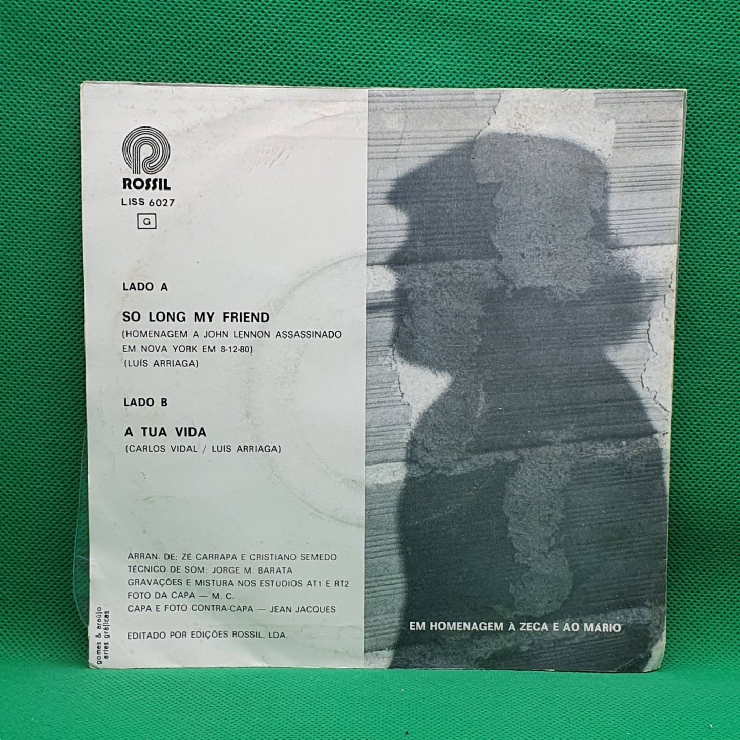 Luís Arriaga ‎– So Long My Friend - Vinyl Store Online
