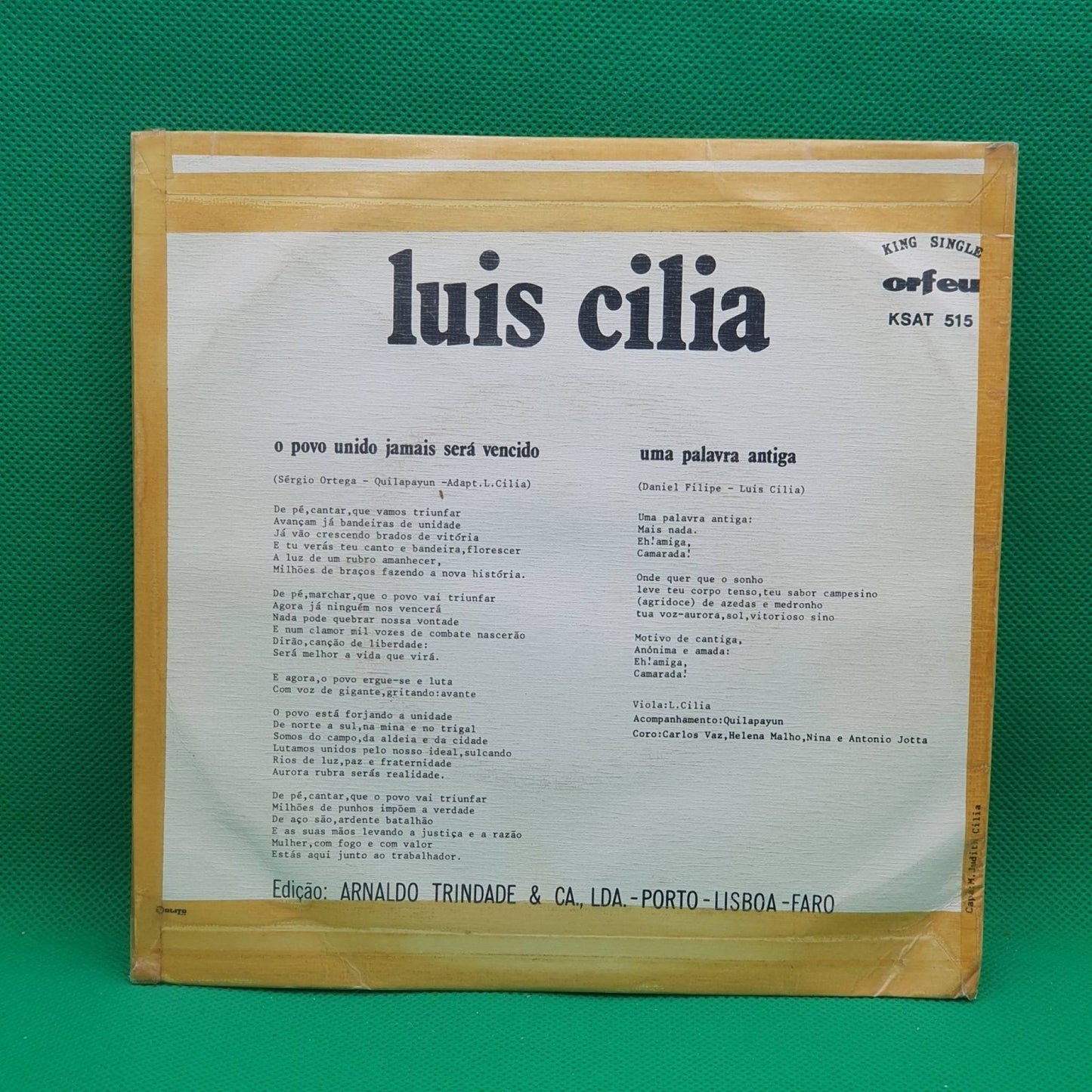 Luis Cilia ‎– O Povo Unido Jamais Sera Vencido - Vinyl Store Online