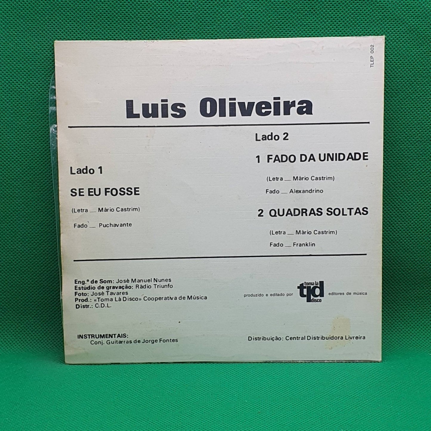 Luis Oliveira ‎– O Fadista Do DL - Vinyl Store Online