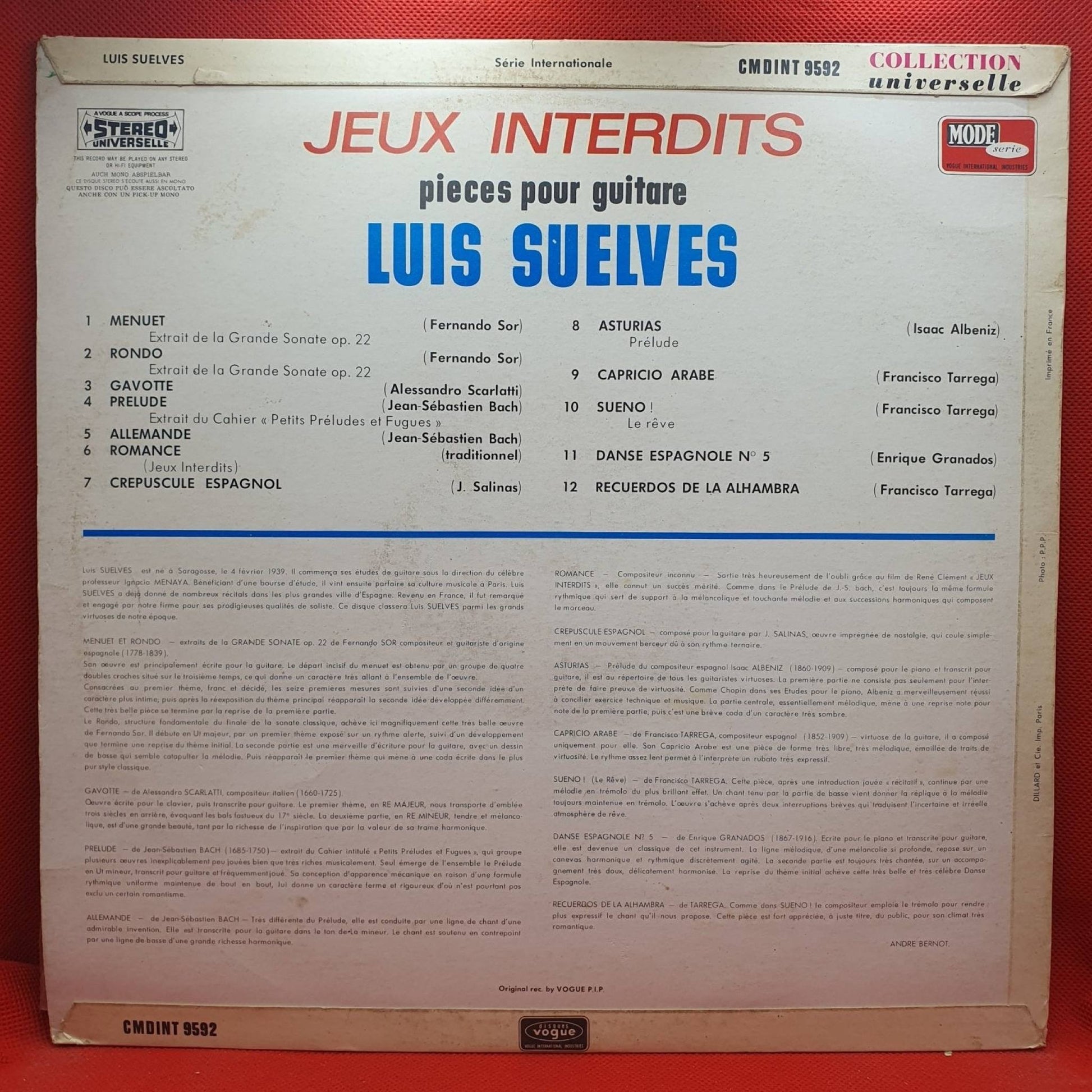 Luis Suelves ‎– Pièces Pour Guitares (Jeux Interdits) - Vinyl Store Online