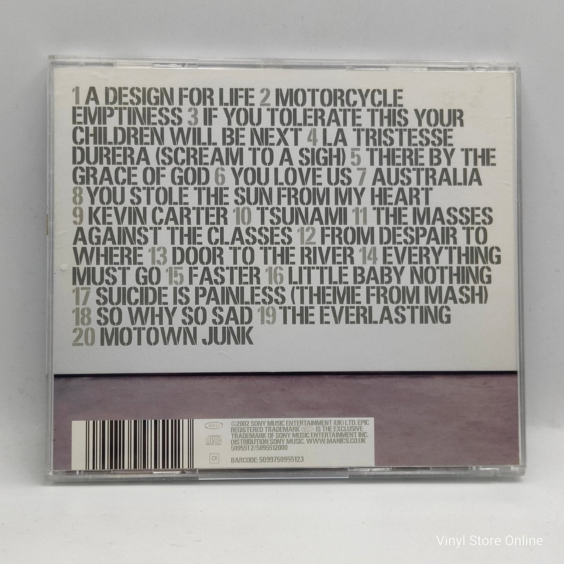 Manic Street Preachers ‎– Forever Delayed (The Greatest Hits) - Vinyl Store Online