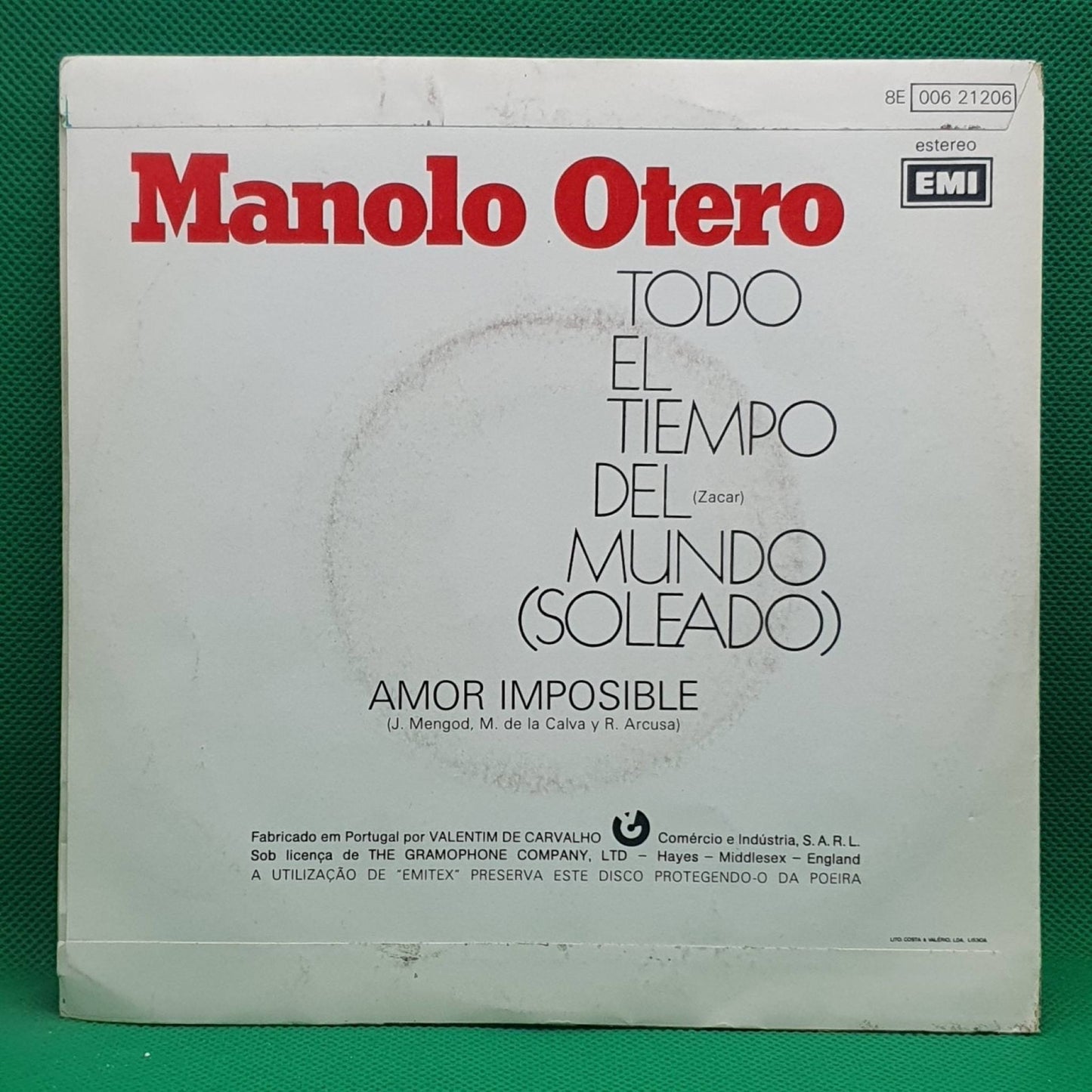 Manolo Otero ‎– Todo El Tiempo Del Mundo (Soleado) - Vinyl Store Online