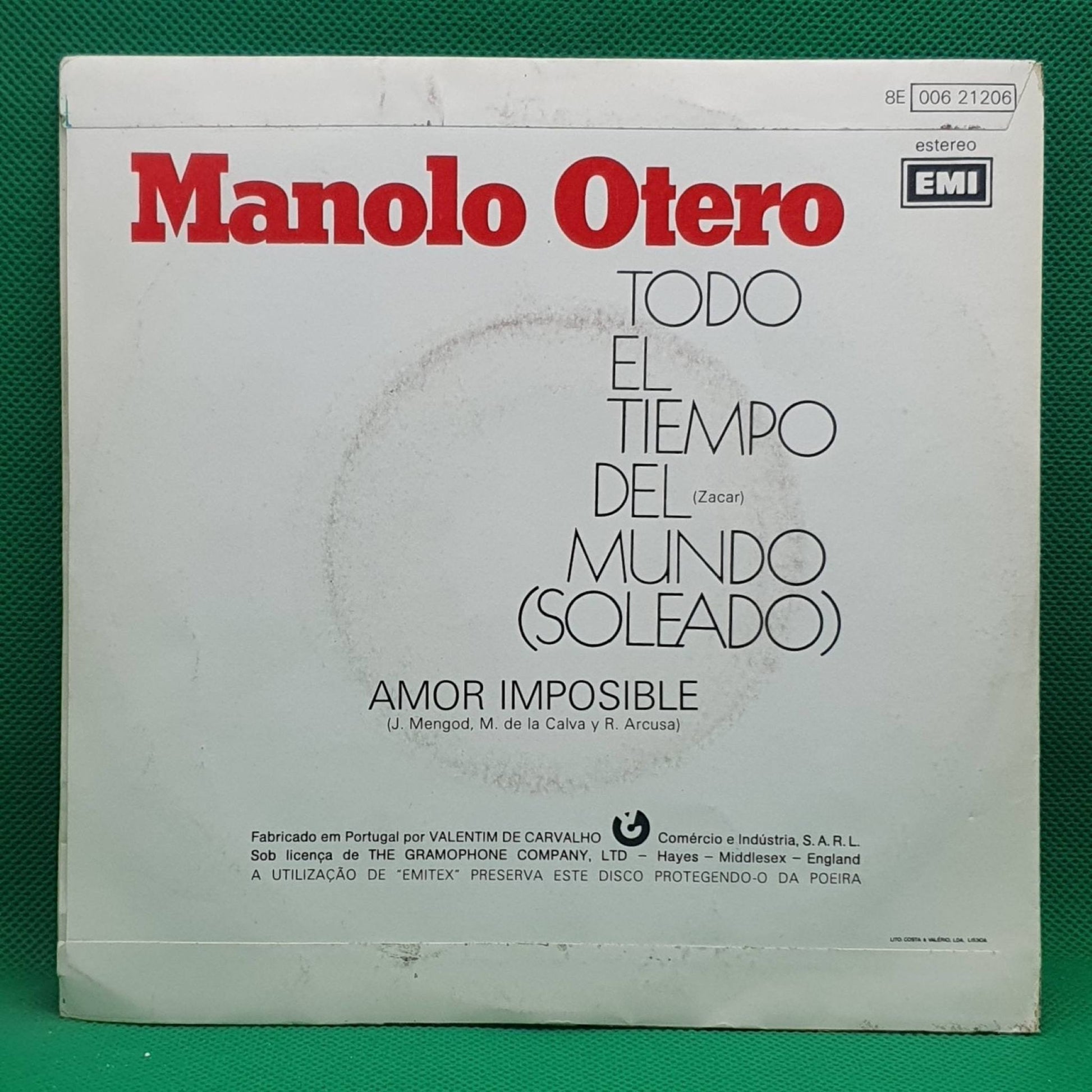 Manolo Otero ‎– Todo El Tiempo Del Mundo (Soleado) - Vinyl Store Online