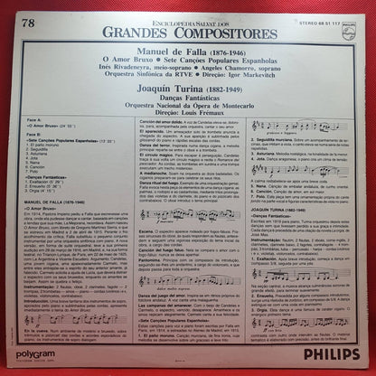 Manuel De Falla, Joaquín Turina ‎– O Amor Bruxo / Sete Canções Populares Espanholas / Danças Fantásticas - Vinyl Store Online