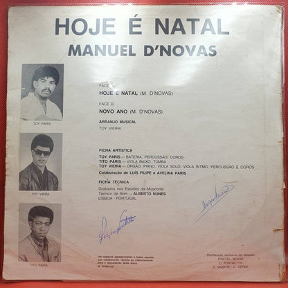 Manuel D'Novas ‎– Hoje É Natal - Vinyl Store Online