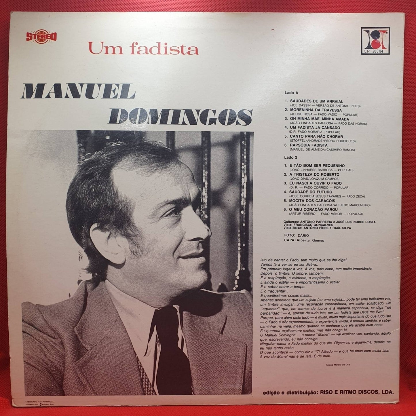 Manuel Domingos ‎– Um Fadista - Vinyl Store Online