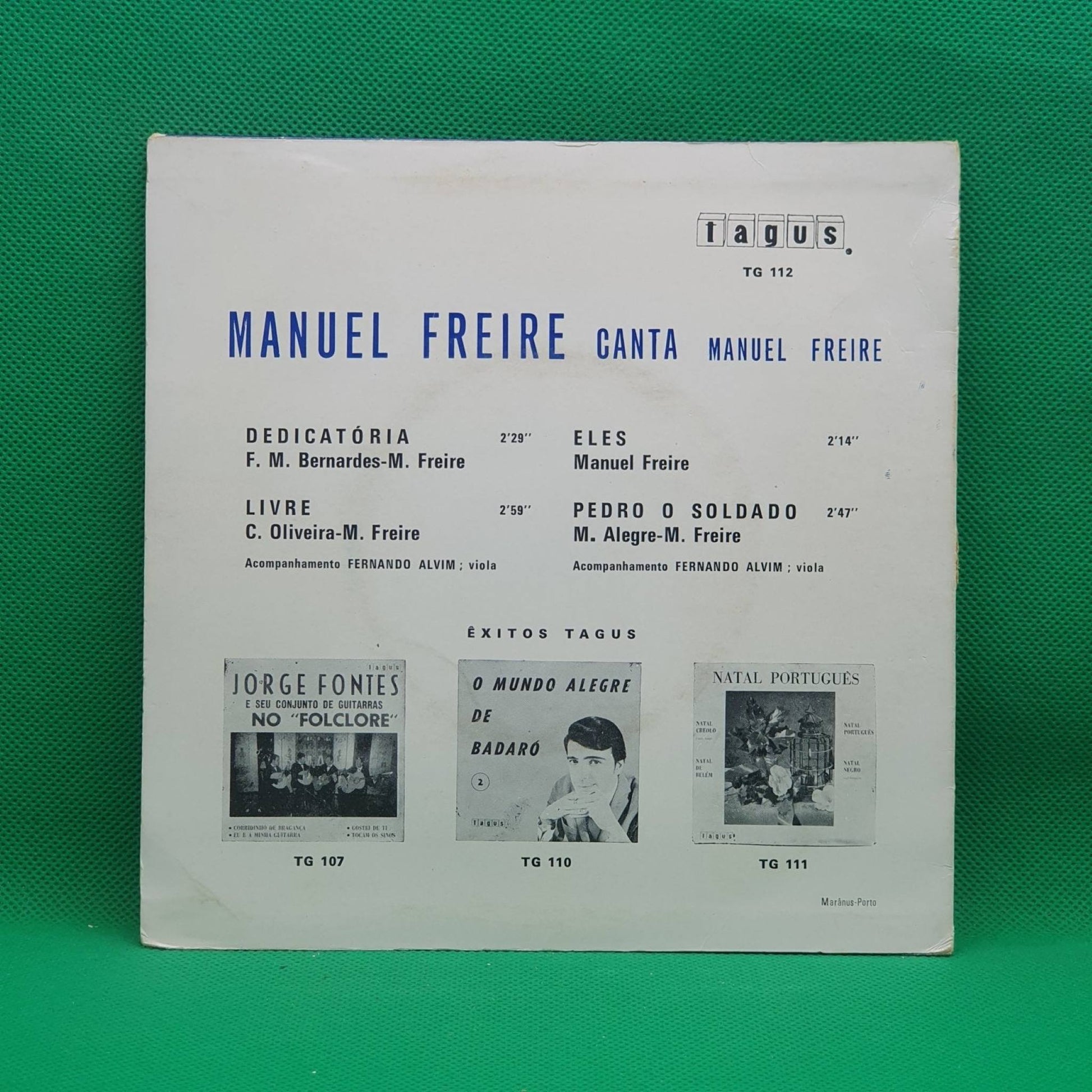Manuel Freire ‎– Canta Manuel Freire - Vinyl Store Online