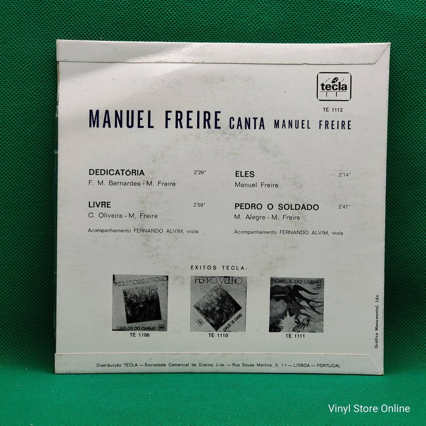 Manuel Freire ‎– Canta Manuel Freire - Vinyl Store Online