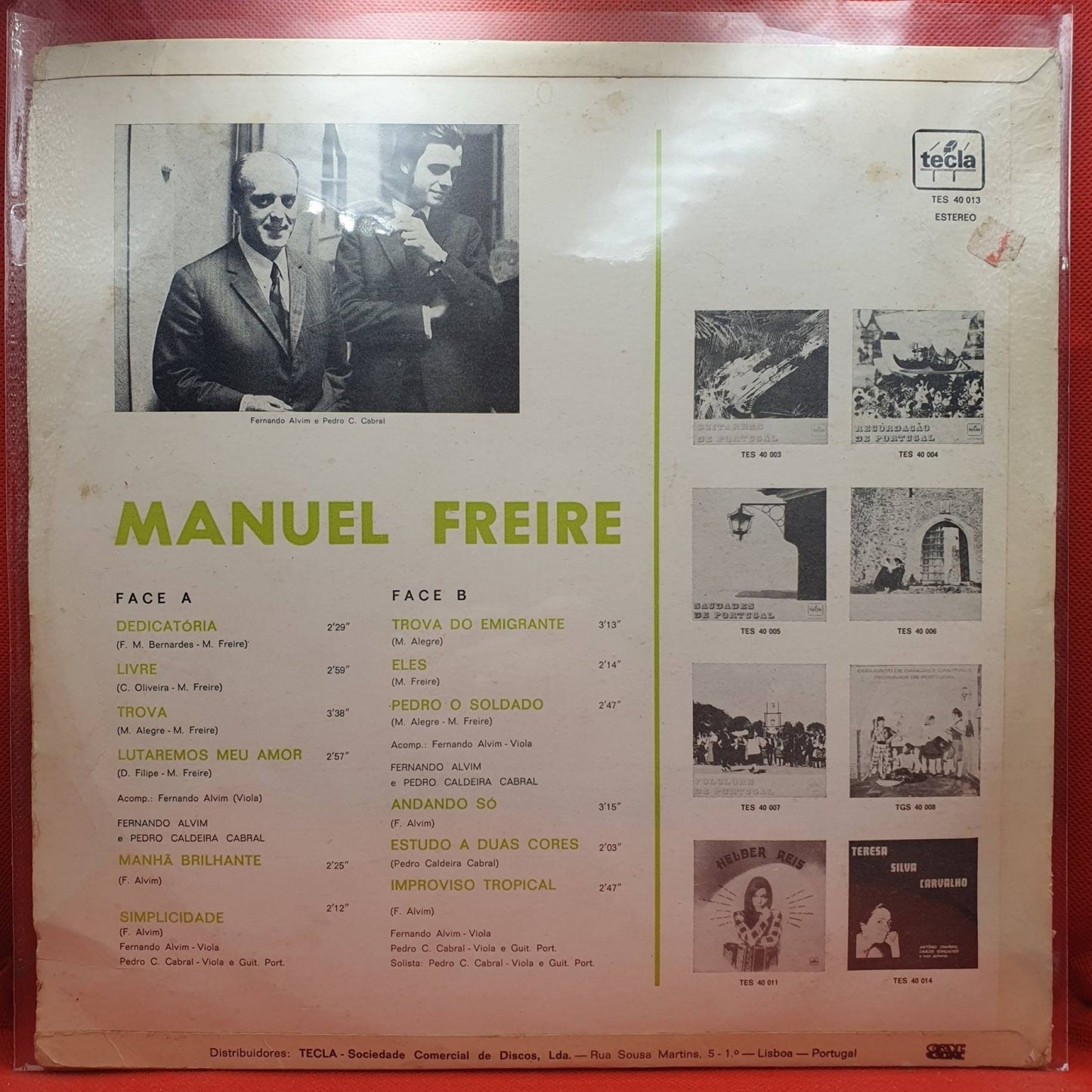 Manuel Freire, Fernando Alvim, Pedro Caldeira Cabral ‎– Dedicatória - Vinyl Store Online