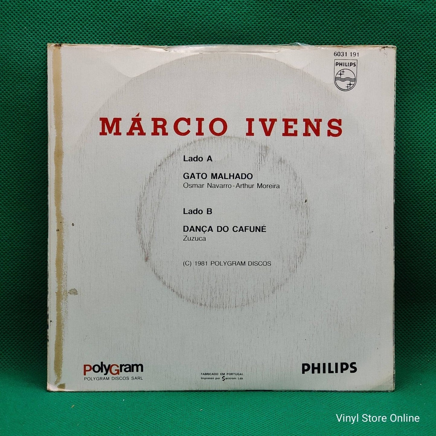Márcio Ivens ‎– Gato Malhado / Dança Do Cafuné - Vinyl Store Online