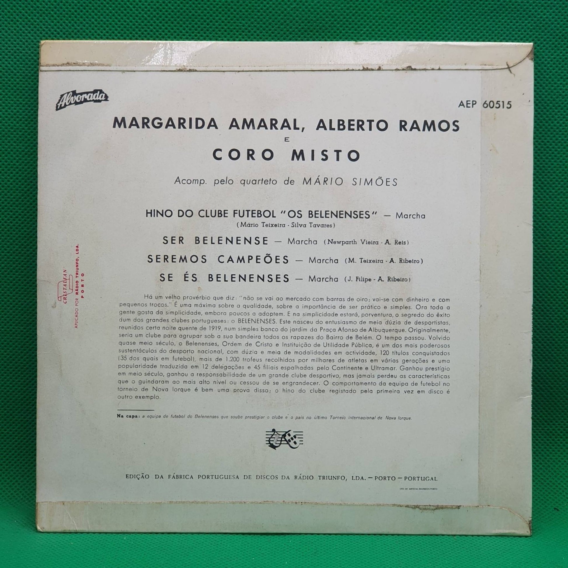 Margarida Amaral, Alberto Ramos ‎– Hino do Belenenses - Vinyl Store Online