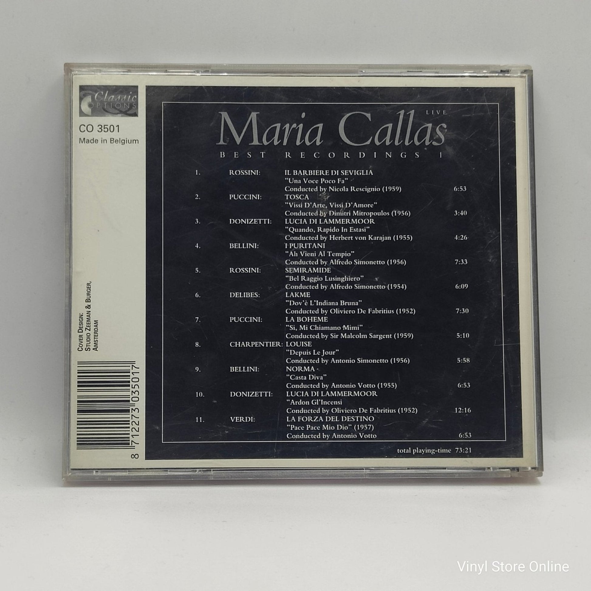 Maria Callas ‎– Best Recordings 1 - Vinyl Store Online