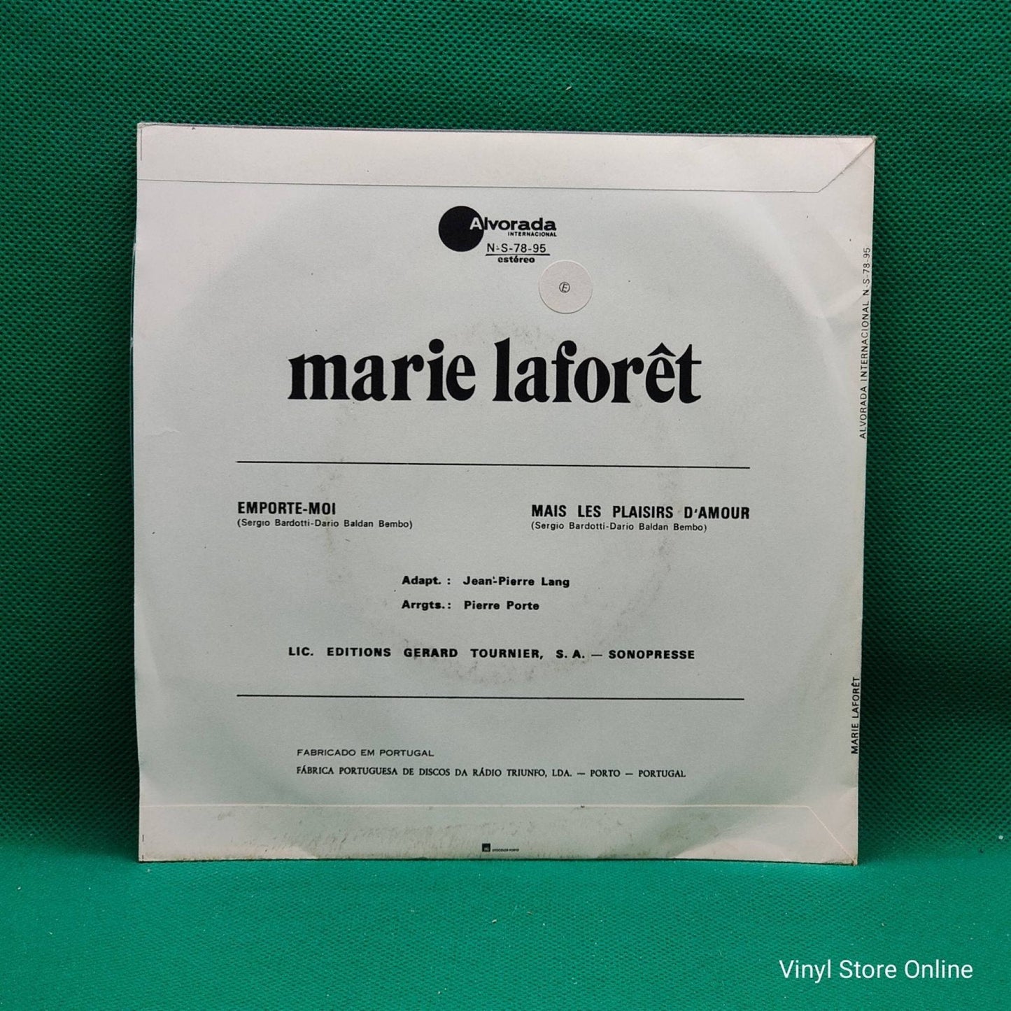 Marie Laforêt ‎– Emporte - Moi / Mais Les Plaisirs D'amour - Vinyl Store Online