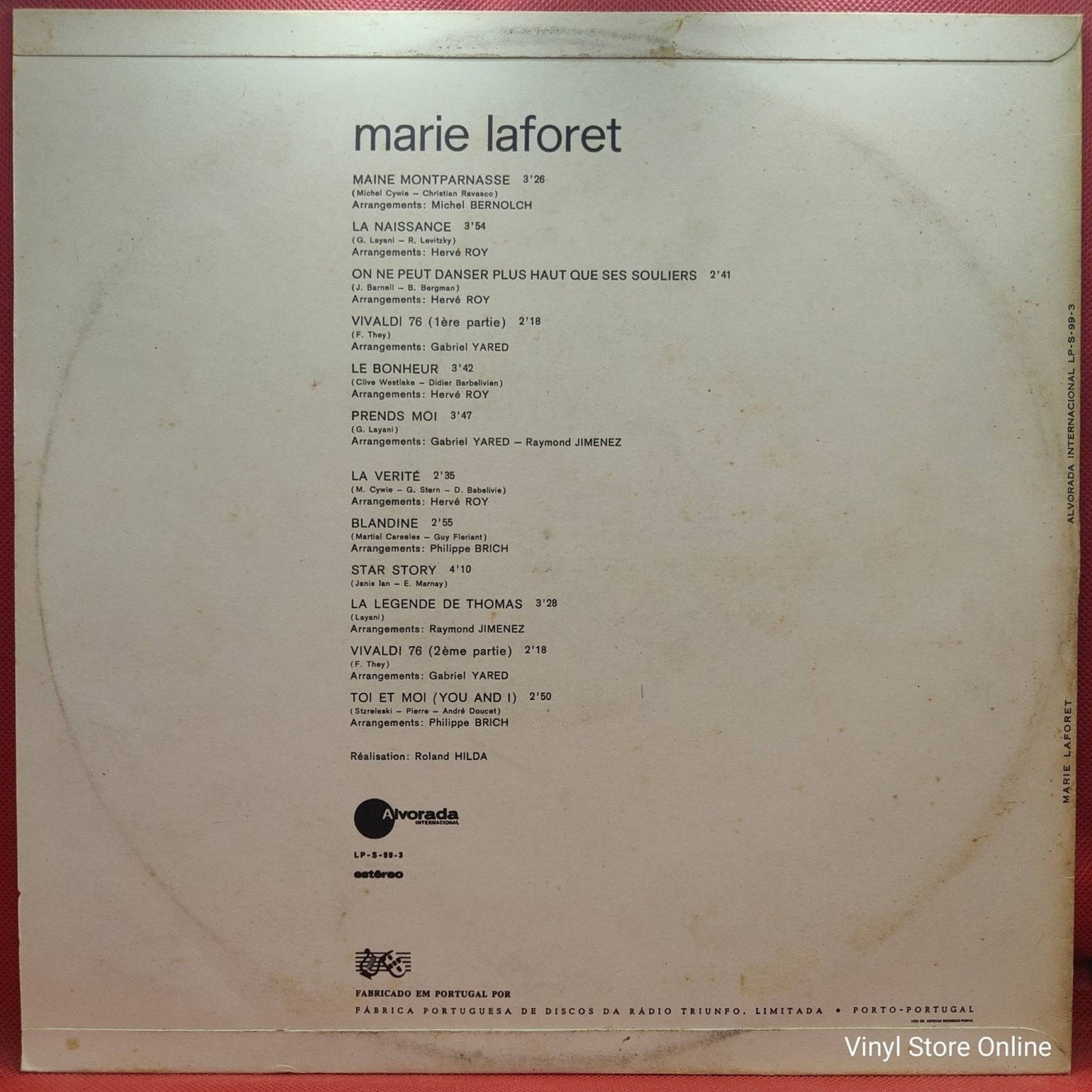 Marie Laforêt ‎– Marie Laforêt - Vinyl Store Online