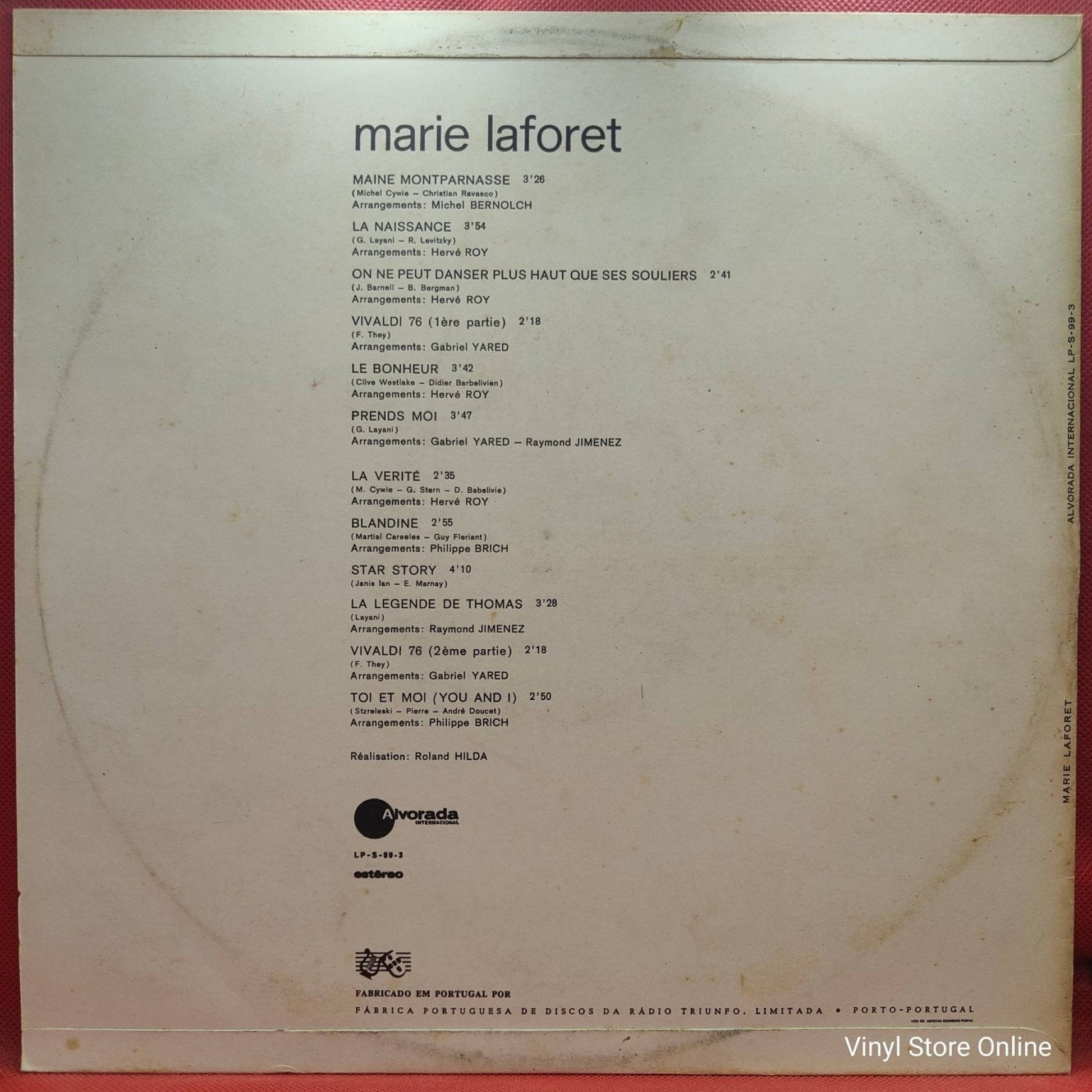 Marie Laforêt ‎– Marie Laforêt - Vinyl Store Online