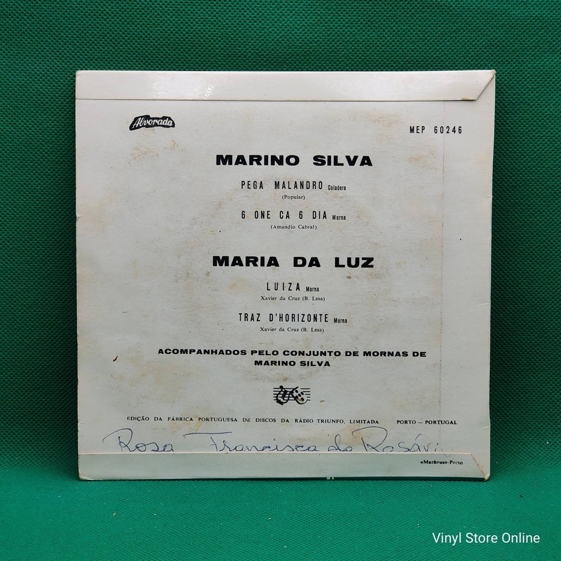Marino Silva e Maria Da Luz ‎– Mornas (Cabo Verde) - Vinyl Store Online
