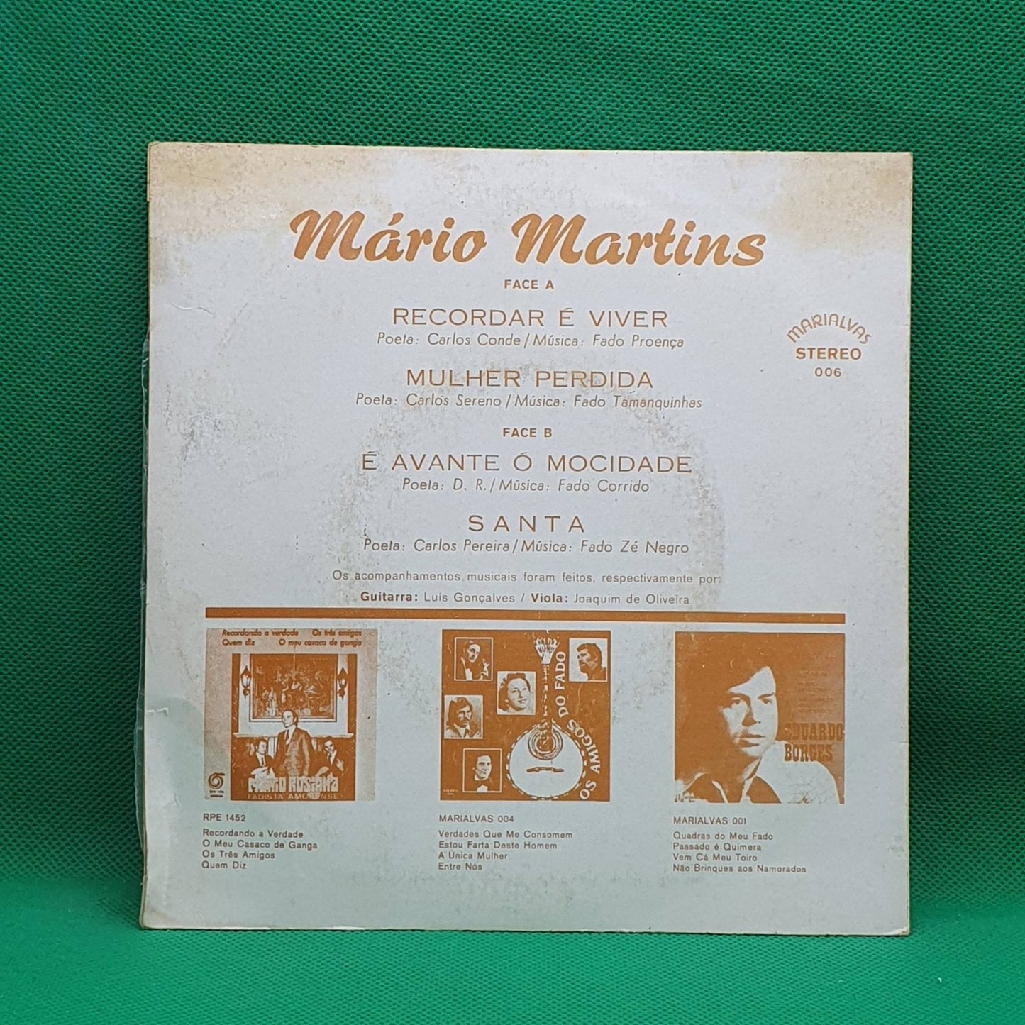 Mário Martins ‎– Recordar É Viver - Vinyl Store Online