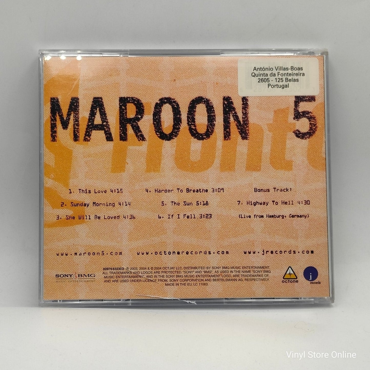 Maroon 5 ‎– 1.22.03. Acoustic - Vinyl Store Online