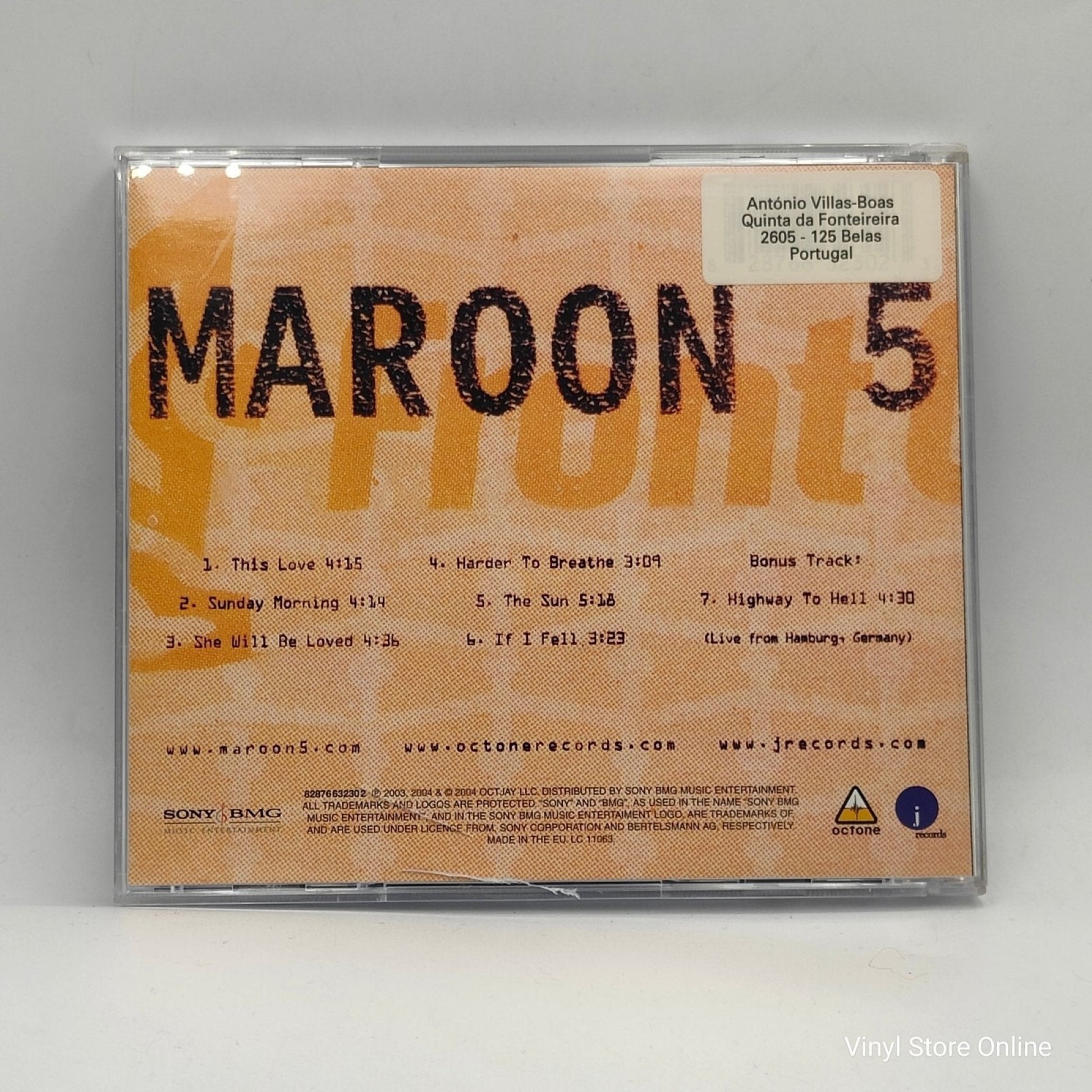 Maroon 5 ‎– 1.22.03. Acoustic - Vinyl Store Online