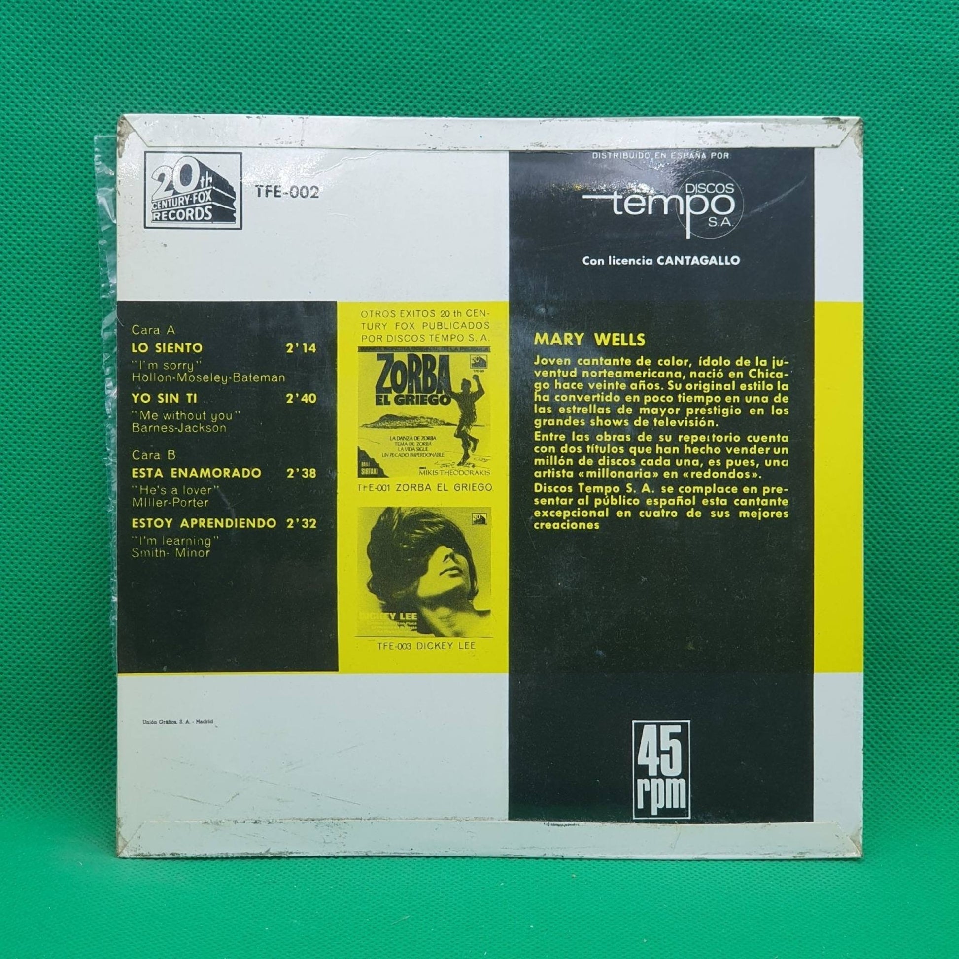 Mary Wells ‎– I'm Sorry (Lo Siento) - Vinyl Store Online