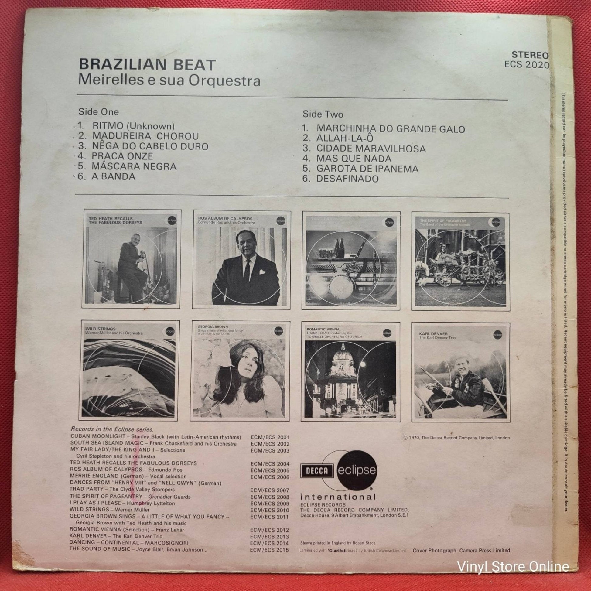 Meirelles E Sua Orquestra ‎– Brazilian Beat - Vinyl Store Online