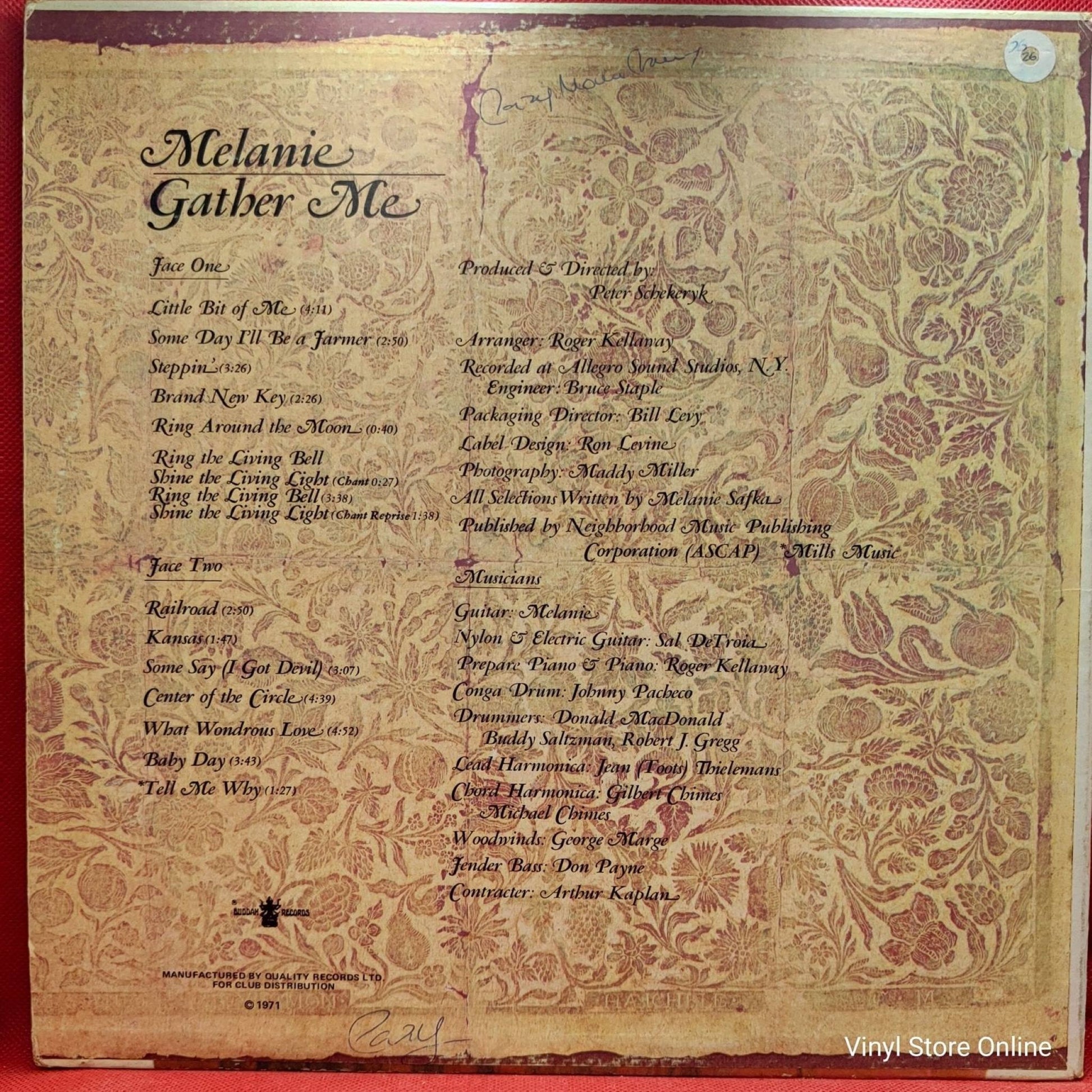Melanie ‎– Gather Me - Vinyl Store Online