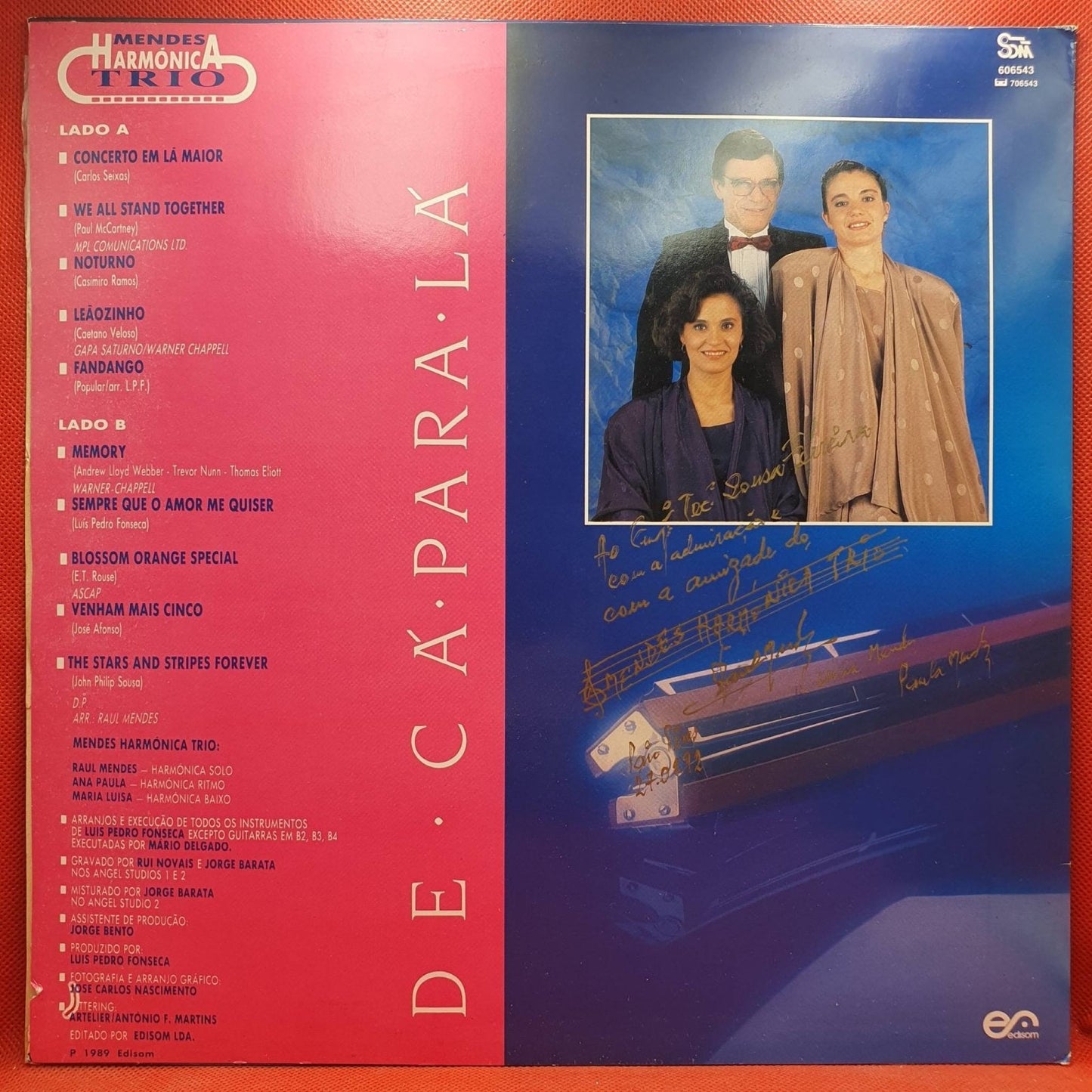 Mendes Harmónica Trio ‎– De Cá Para Lá - Vinyl Store Online