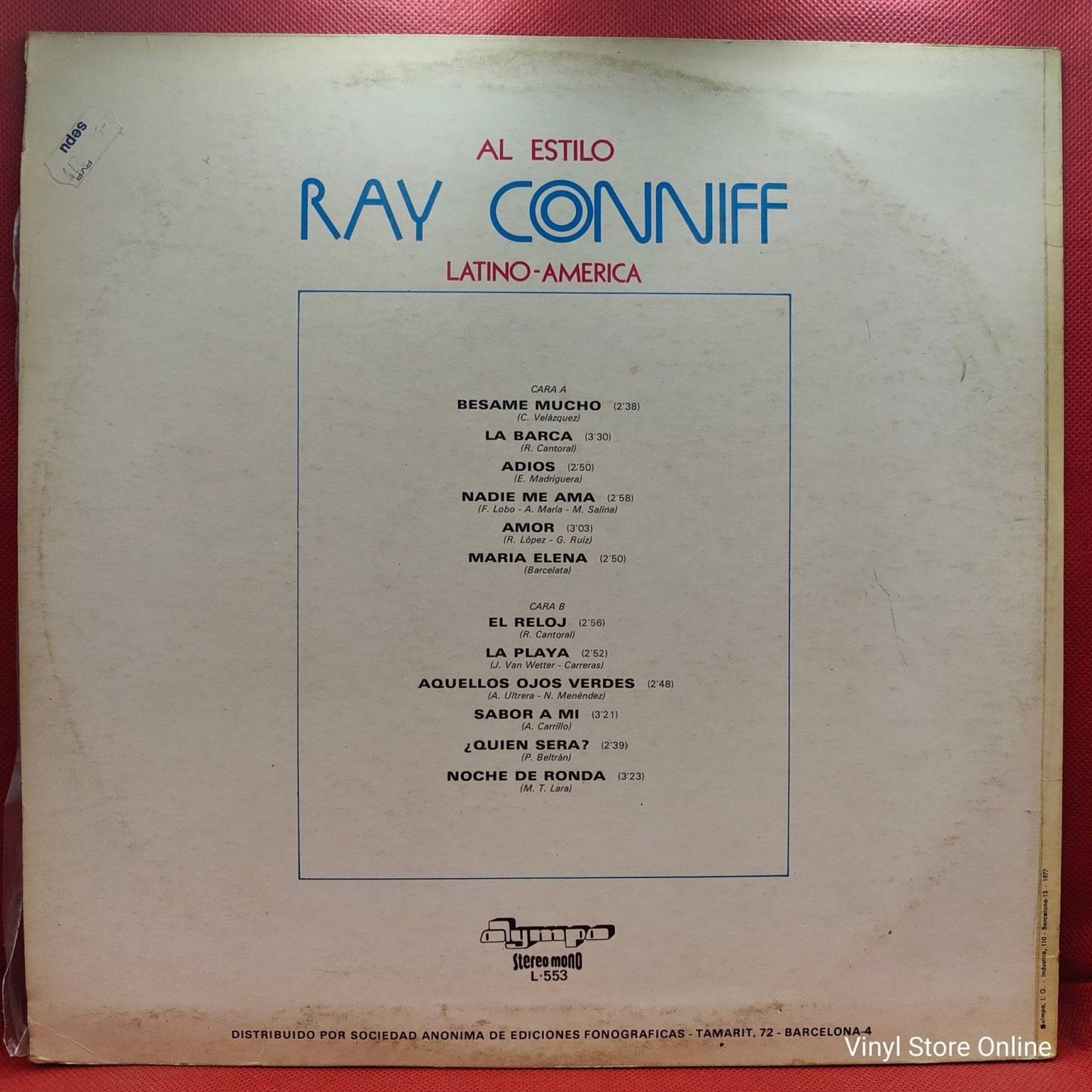 Mendez Vargas Orquesta Y Coros ‎– Al Estilo Ray Conniff Vol. II (Latino - America) - Vinyl Store Online