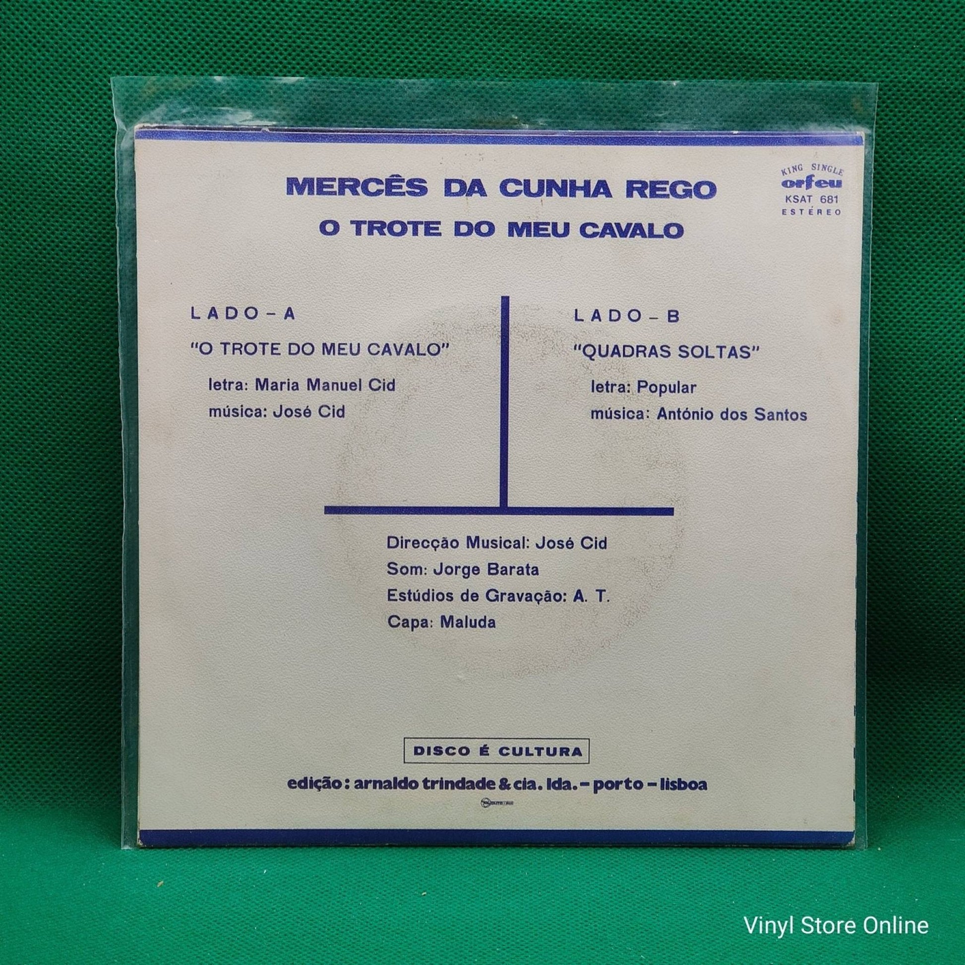 Mercês Da Cunha Rego ‎– O Trote Do Meu Cavalo - Vinyl Store Online